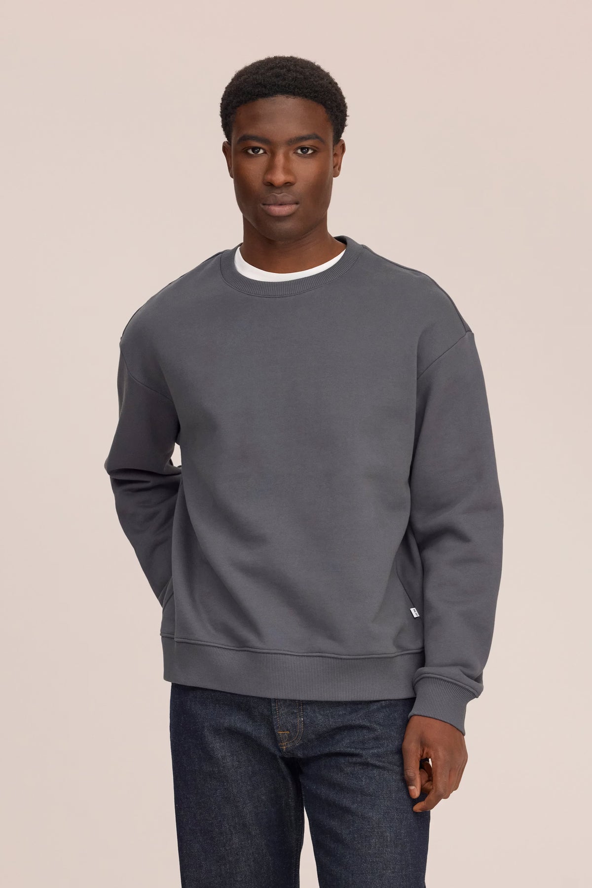 NN07 David Heavy Organic Cotton Sweatshirt - Charcoal Mist