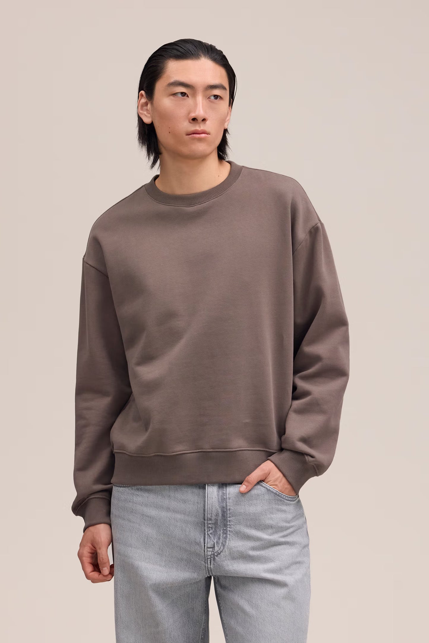 David Heavy Organic Cotton Crew Neck Sweatshirt - Mable Husk