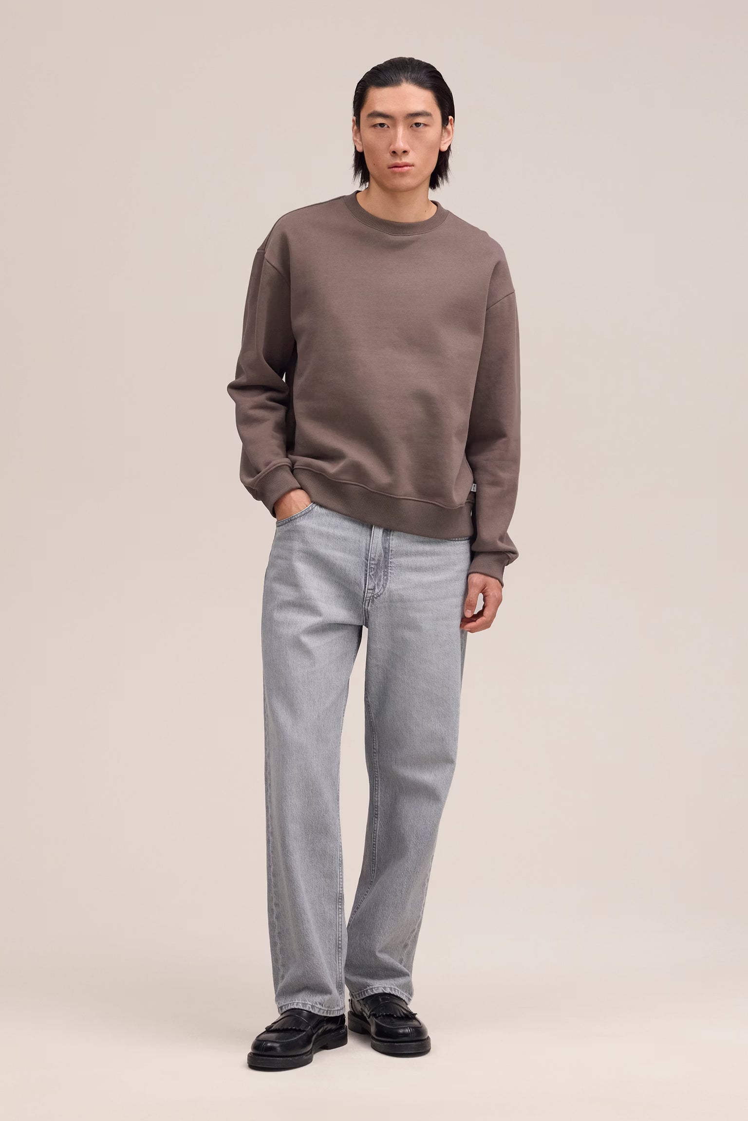NN07 David Heavy Organic Cotton Crew Neck Sweatshirt - Mable Husk