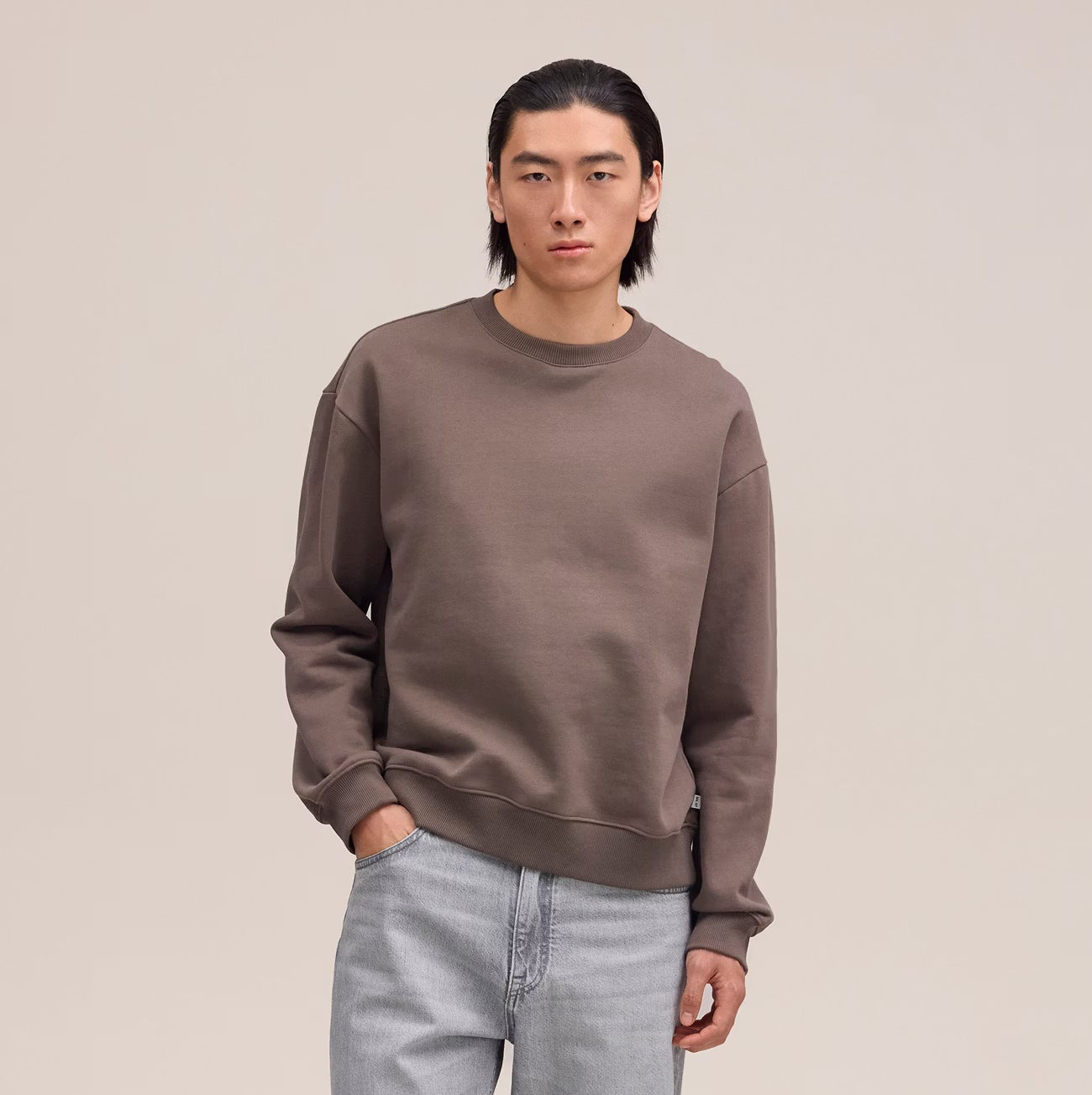 NN07 David Heavy Organic Cotton Crew Neck Sweatshirt - Mable Husk
