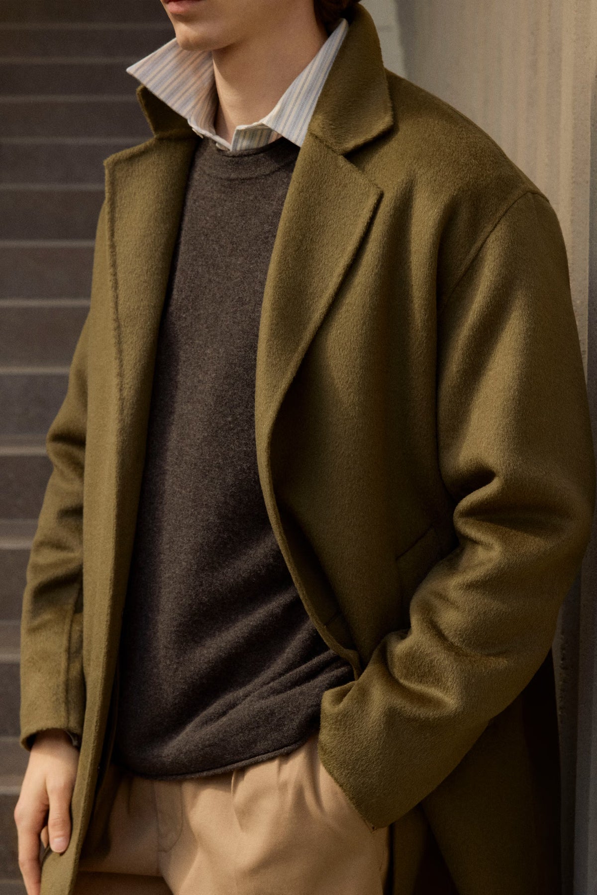 NN07 Sammy Knitted Crew Neck Wool Sweater - Earth Melange