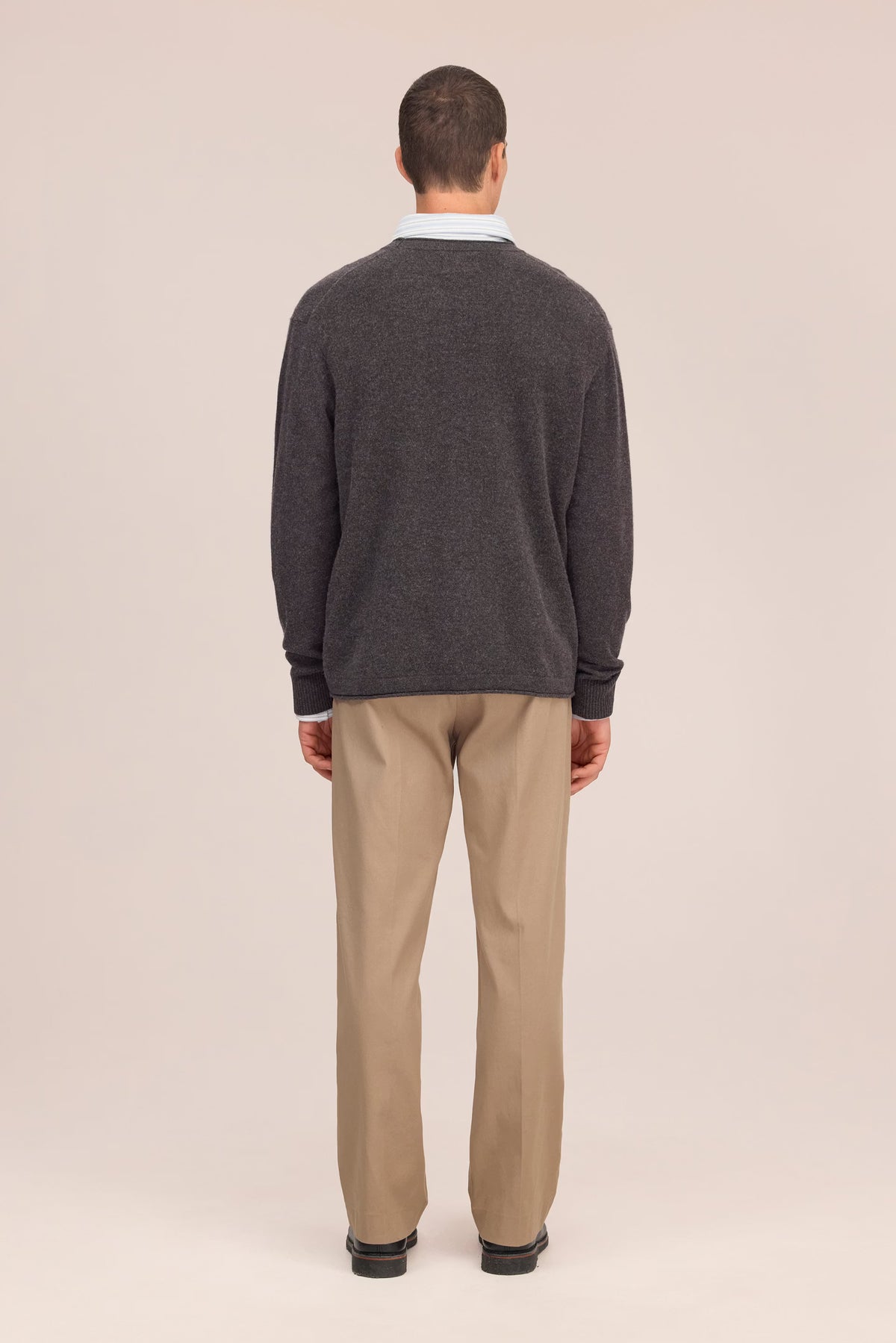 NN07 Sammy Knitted Crew Neck Wool Sweater - Earth Melange