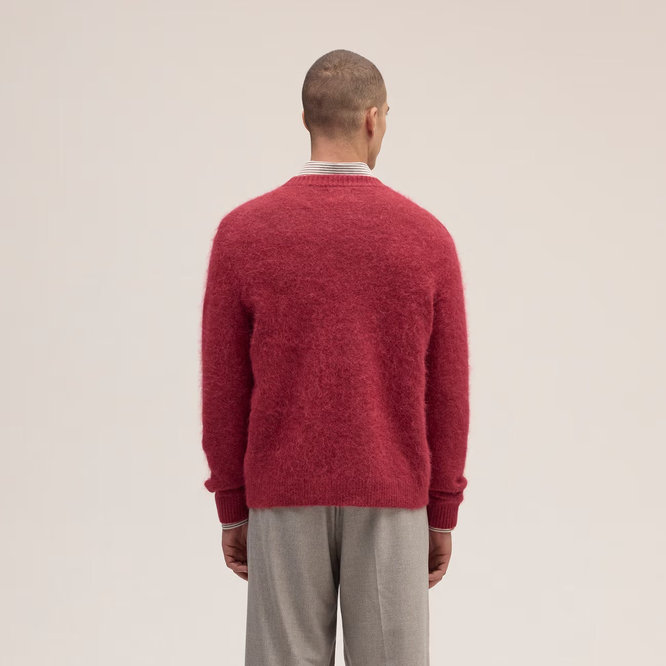 Russell Alpaca Blend Crew Jumper - Cranberry