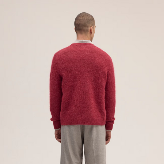 Russell Alpaca Blend Crew Jumper - Cranberry