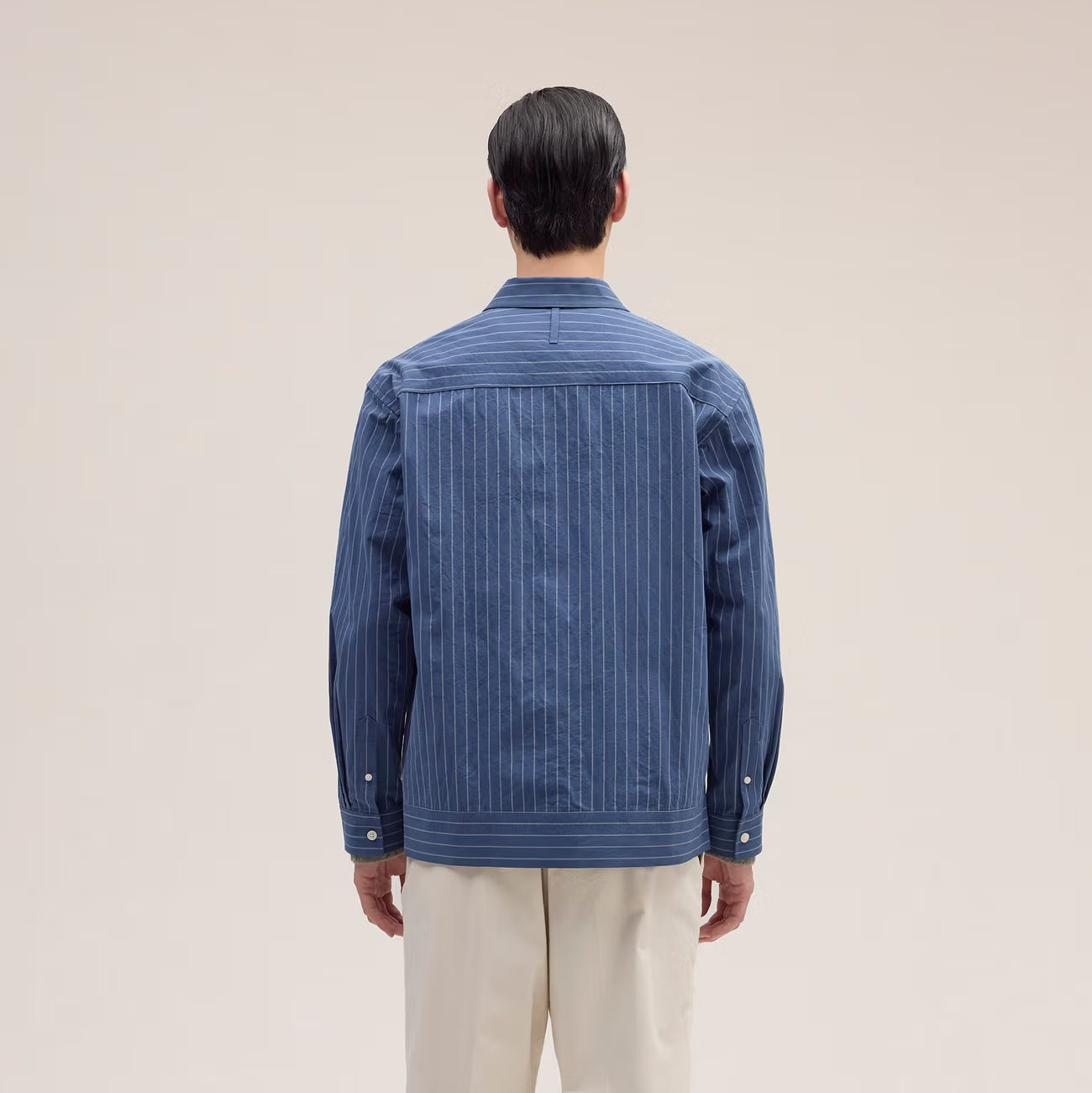 Reed Relaxed Fit Overshirt - Blue Stripe