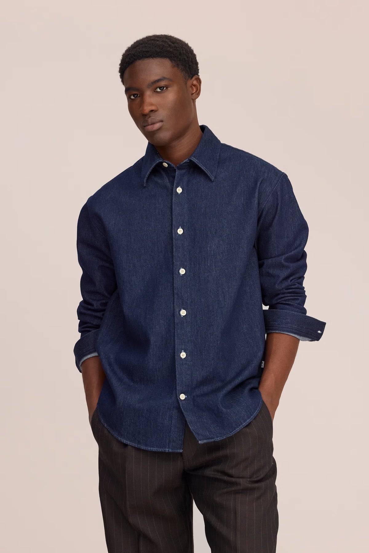 NN07 Casper Denim Overshirt - Dark Rinse Denim