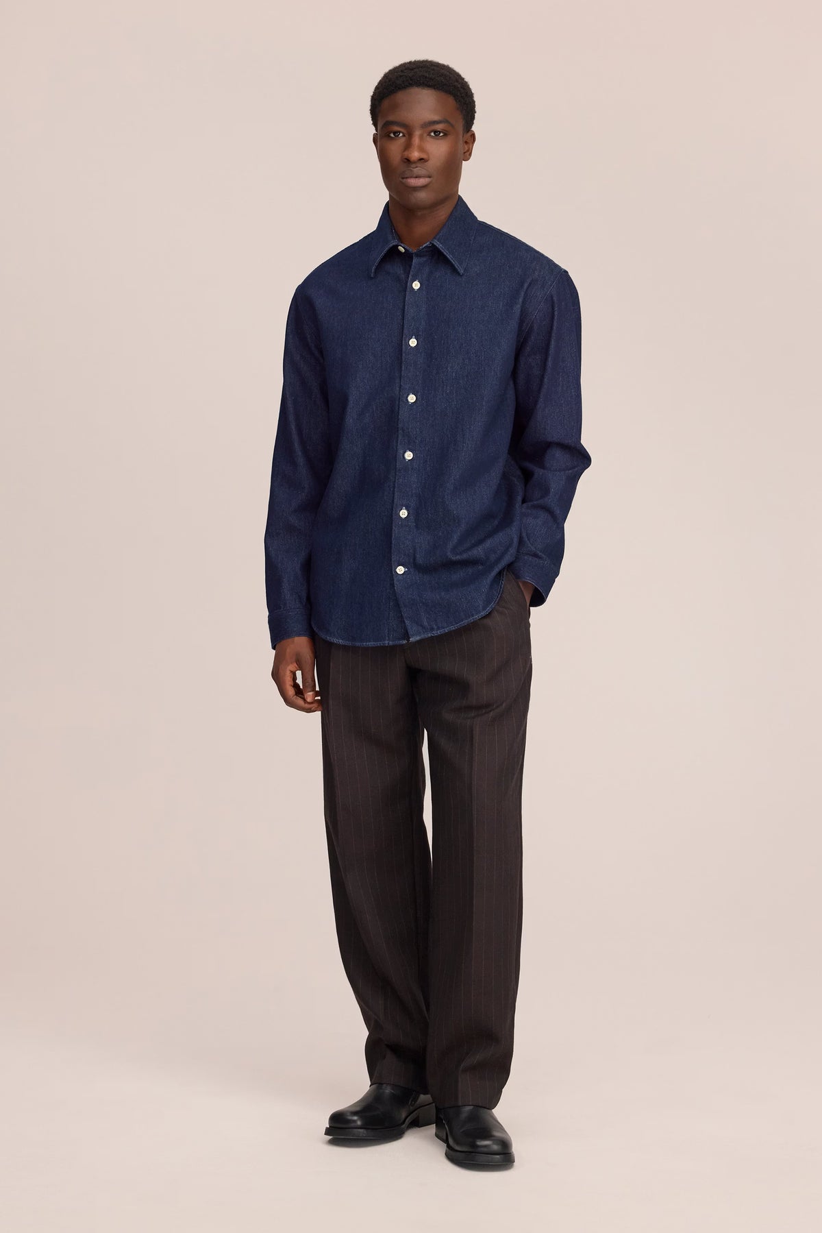 Casper Denim Overshirt - Dark Rinse Denim