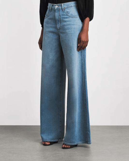 Cameron Wide Leg Offset Coin Pocket Jeans - Field