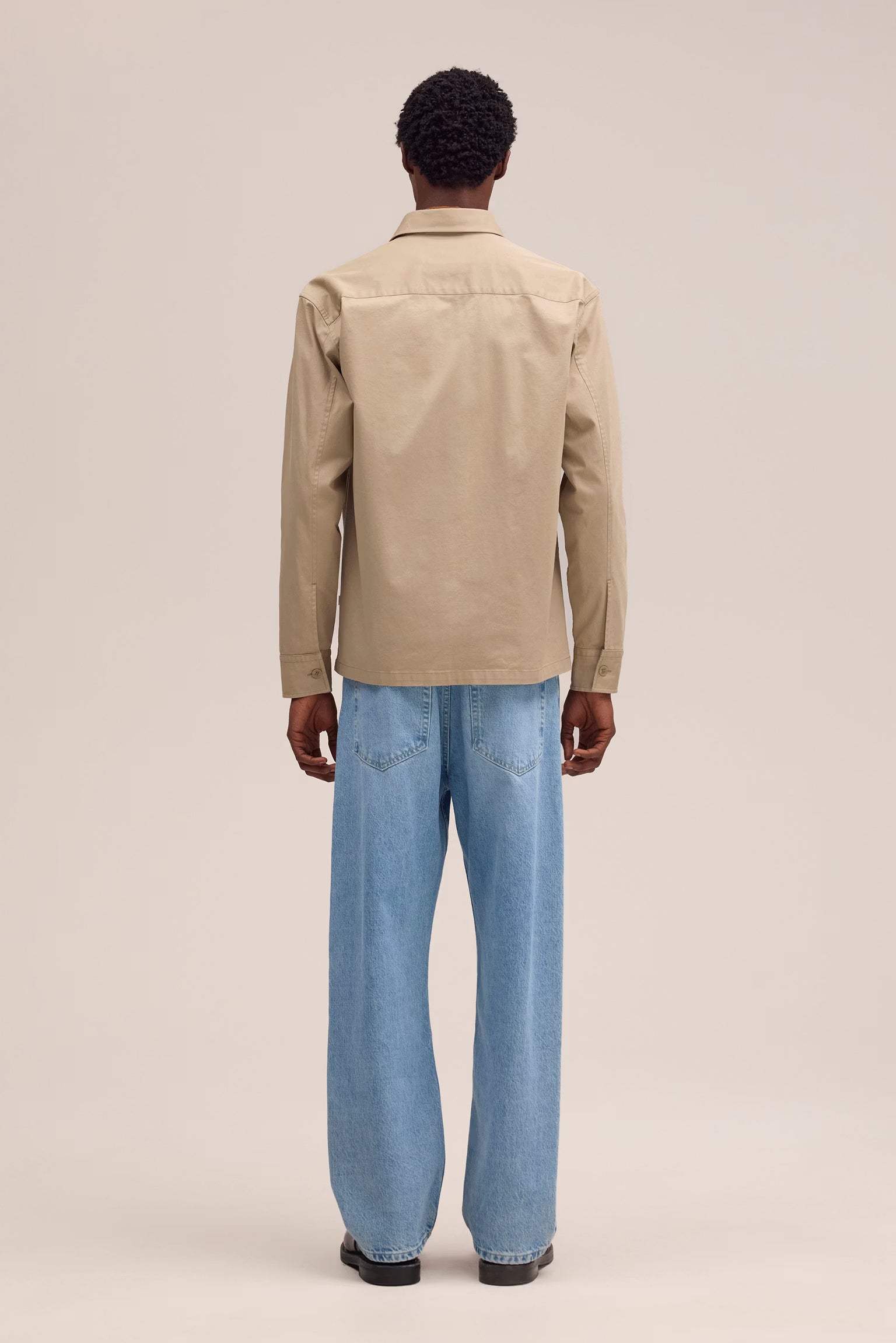 NN07 Freddy Cavalry Twill Overshirt - Desert Khaki