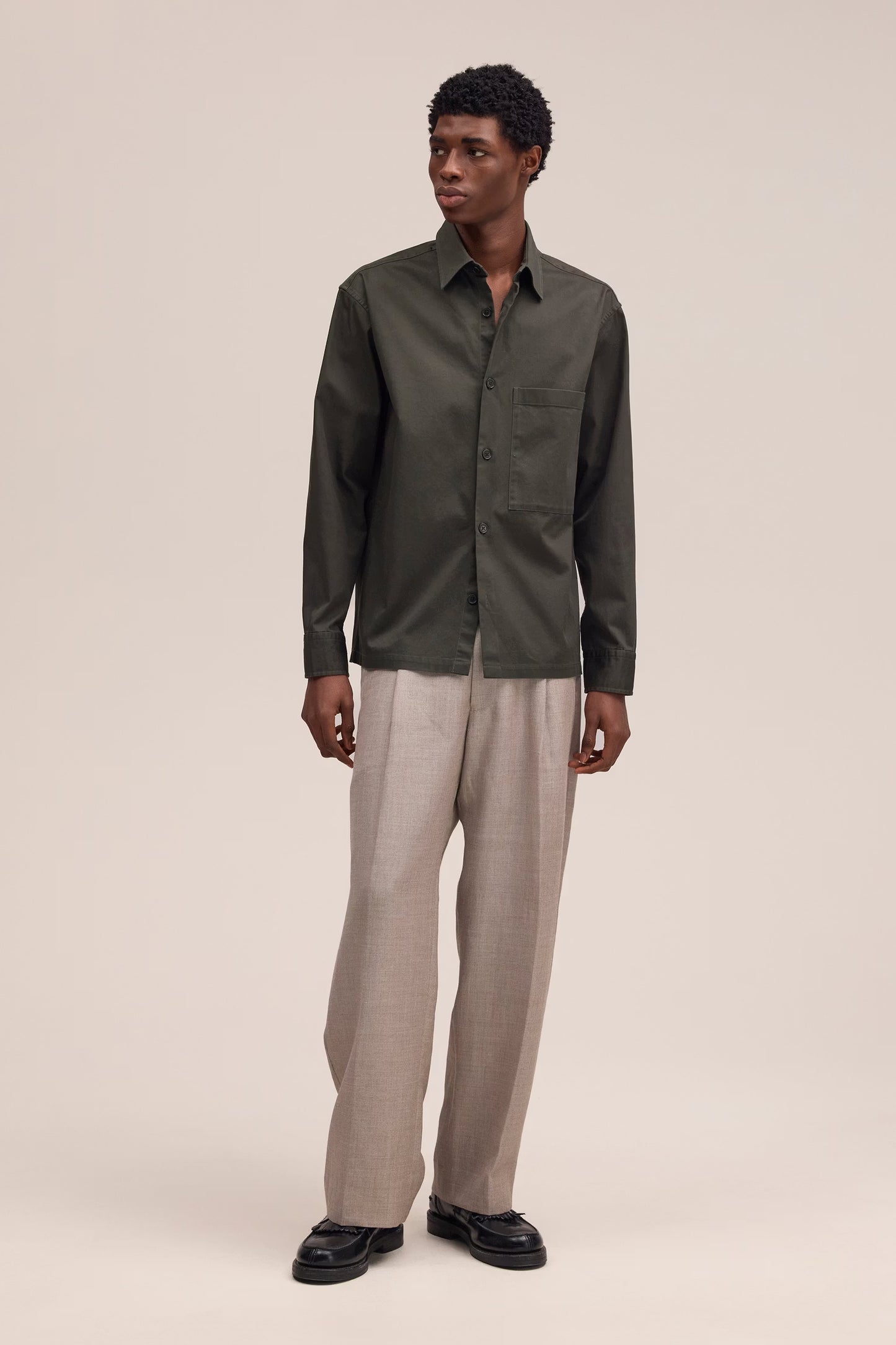 Freddy Cavalry Twill Overshirt - Dark Army