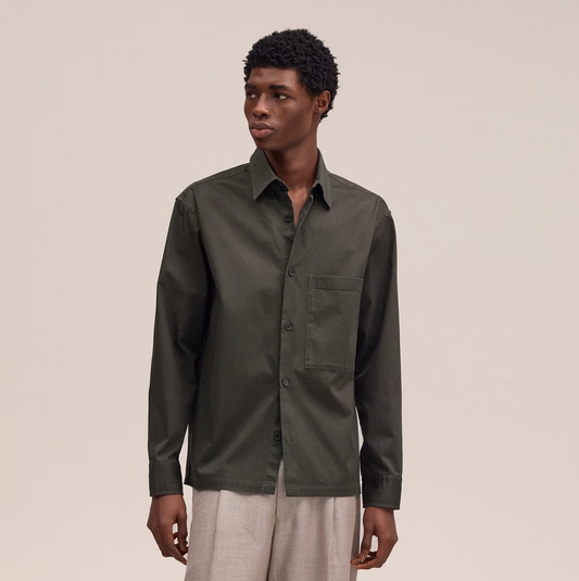 Freddy Cavalry Twill Overshirt - Dark Army