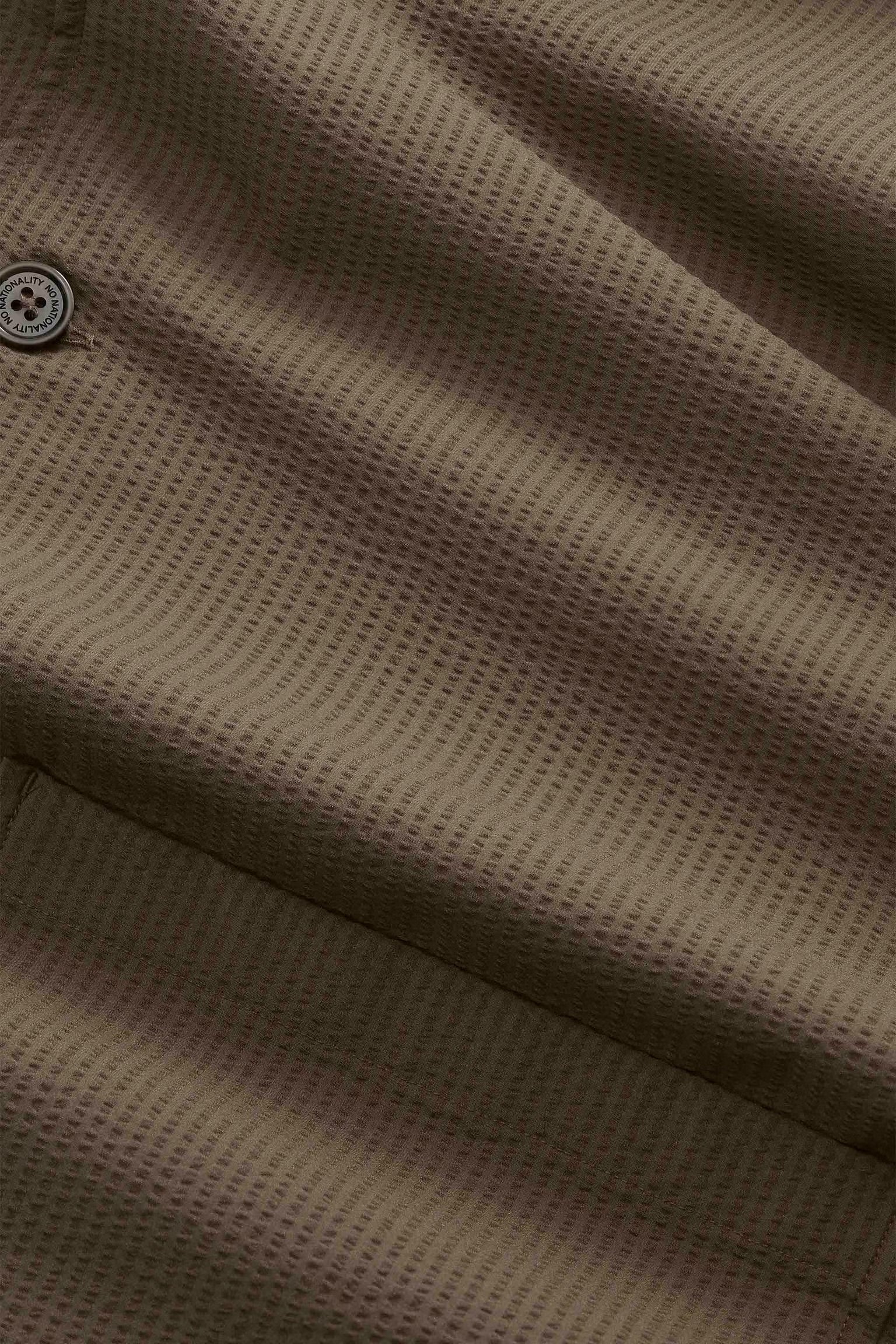NN07 Blaze Seersucker Overshirt - Marble Husk