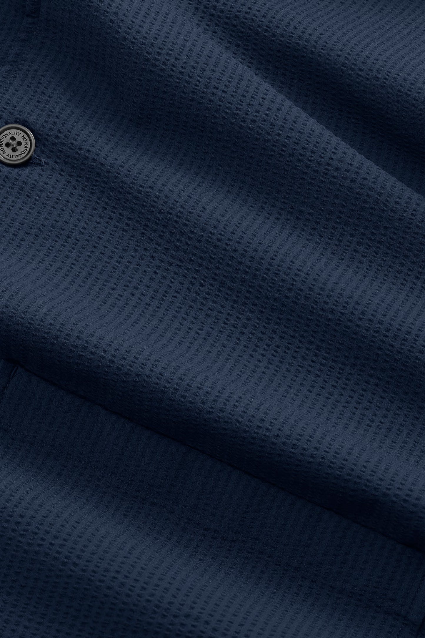 Blaze Seersucker Overshirt - Navy Blue
