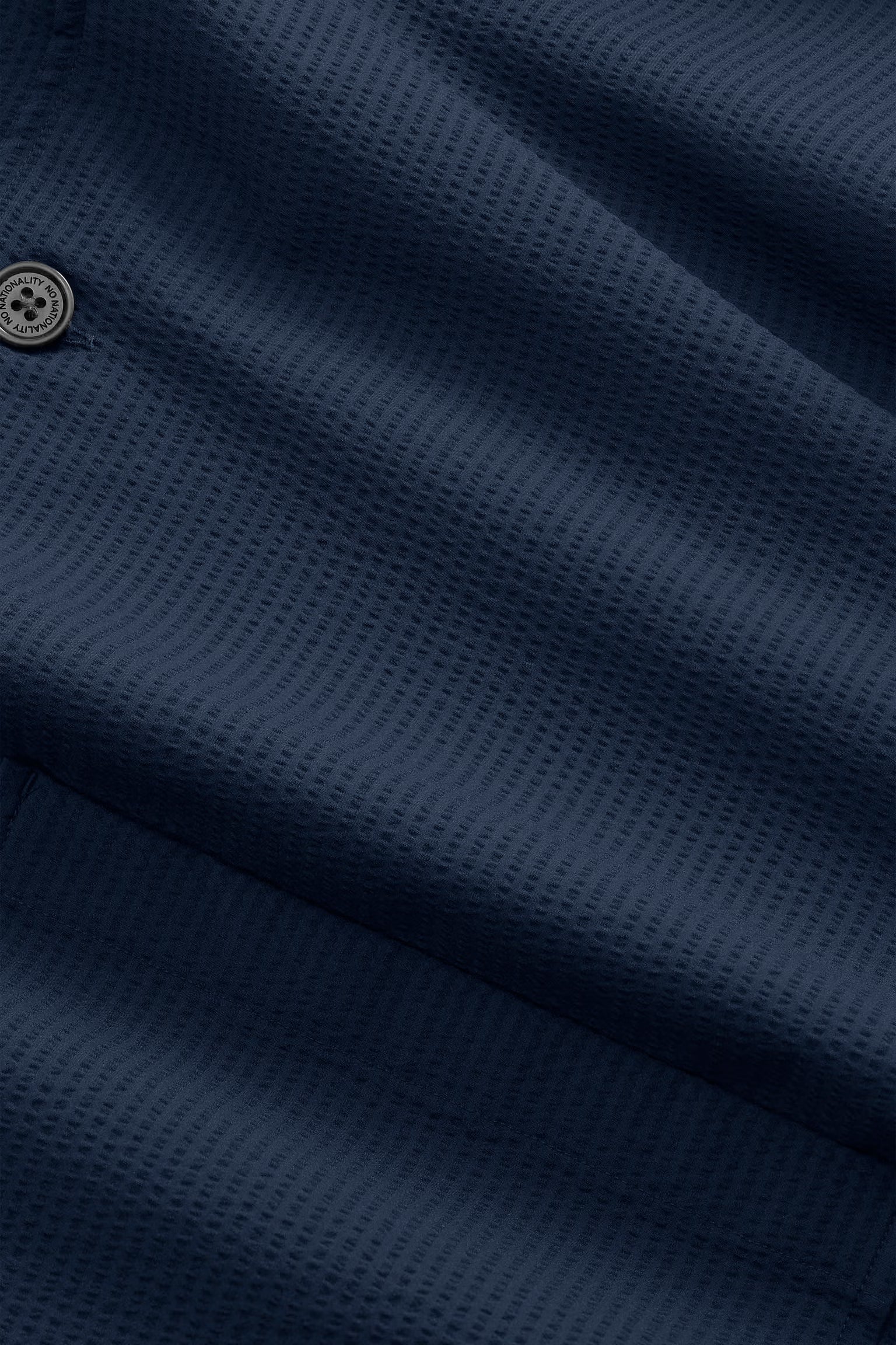 NN07 Blaze Seersucker Overshirt - Navy Blue