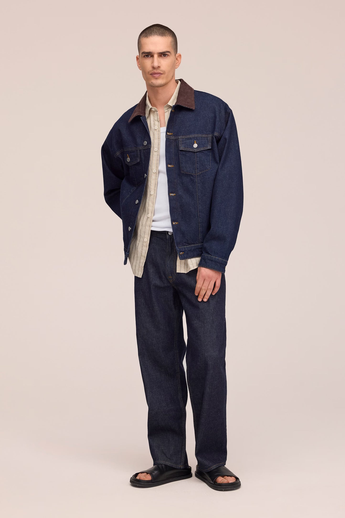 Roy Rigid Organic Cotton Jacket  - Raw Indigo