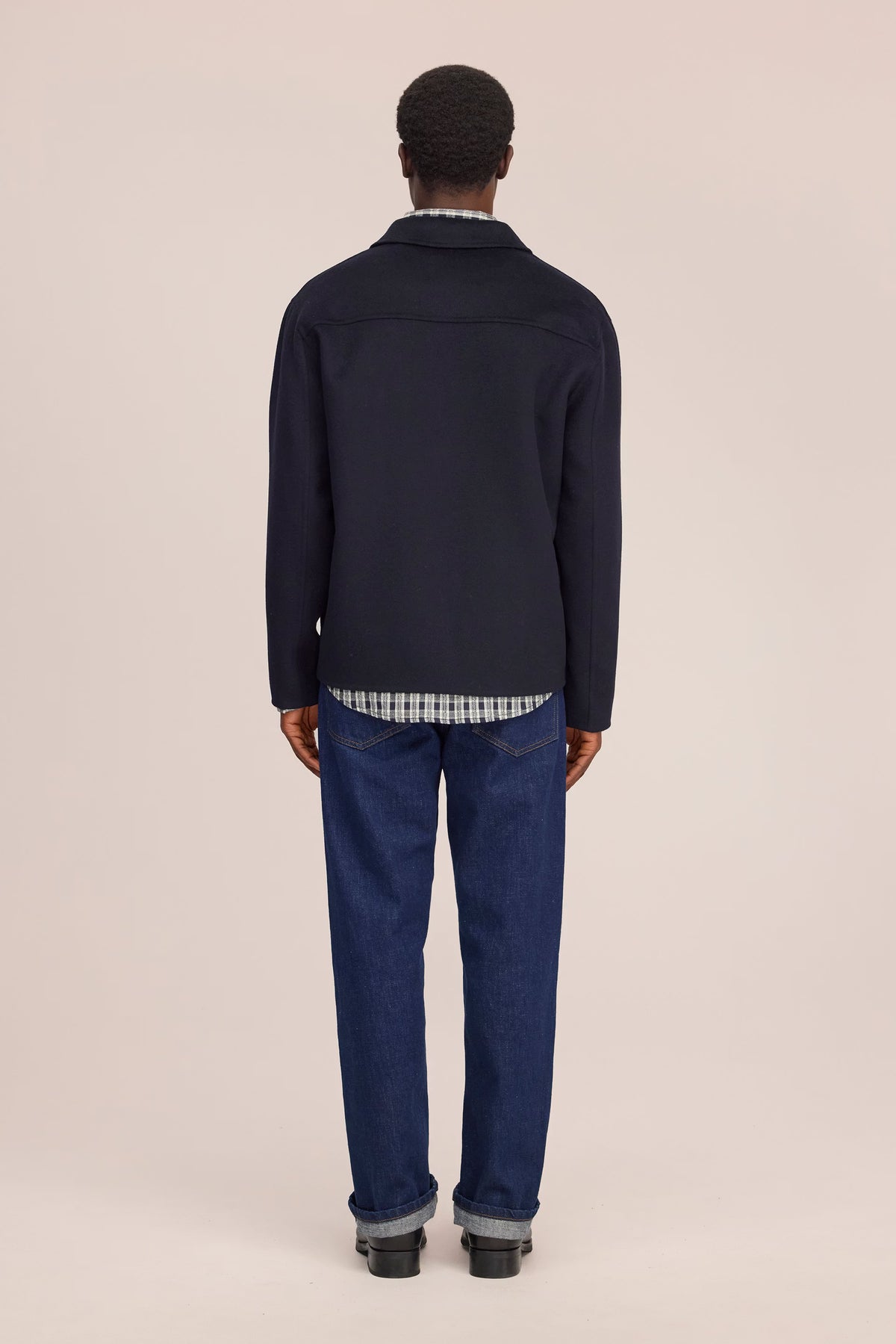 Morgan Brushed Heavyweight Wool Jacket - Deep Navy