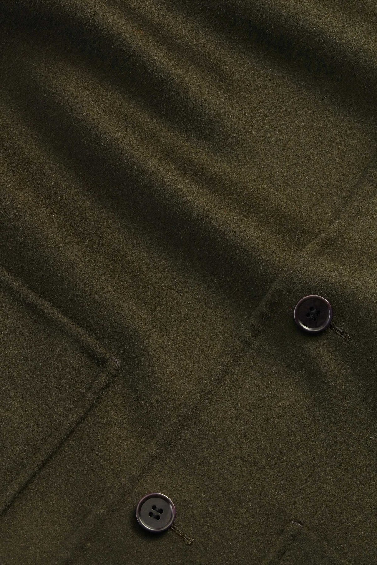 Morgan Brushed Heavyweight Wool Jacket - Dark Army