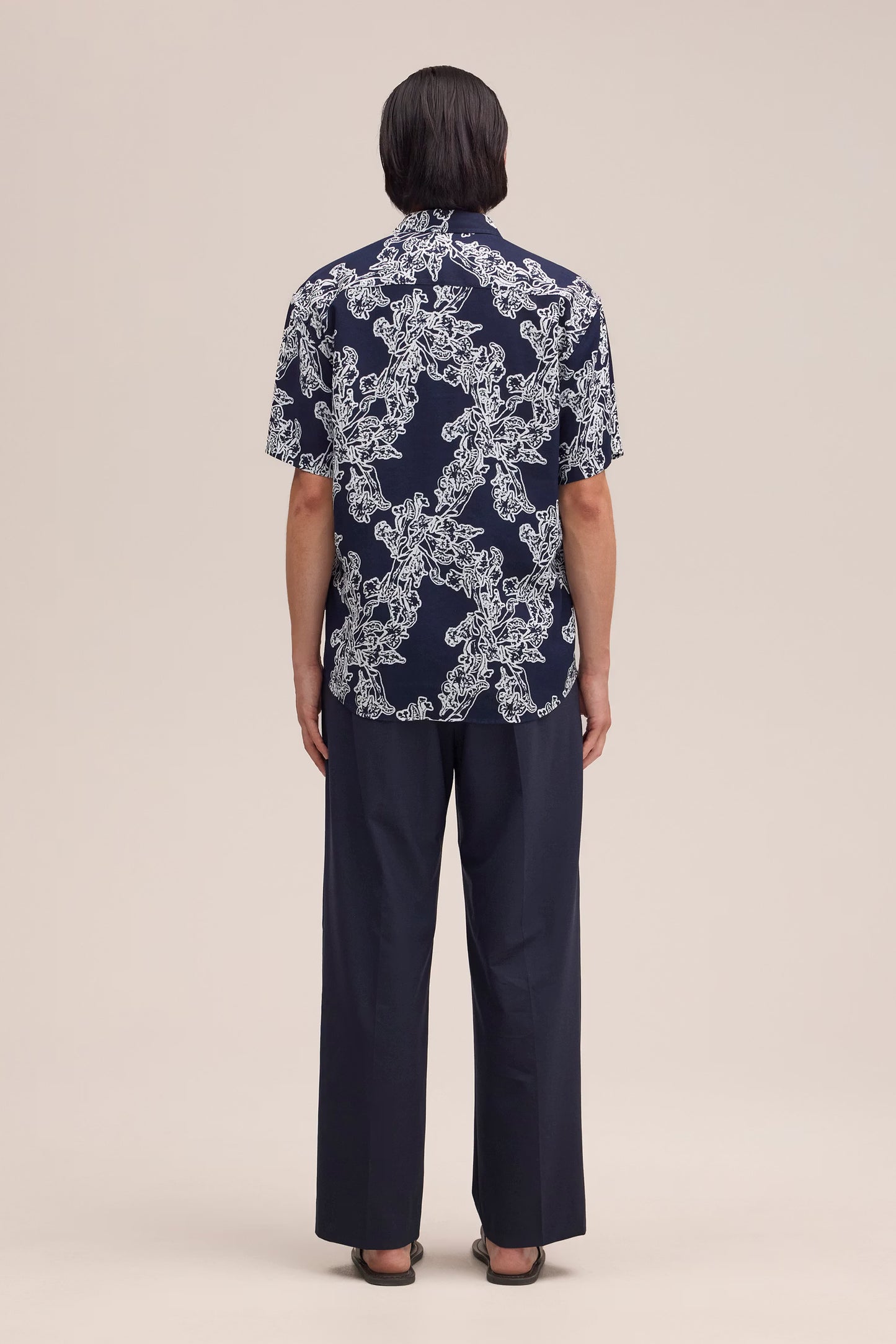 Deon All-Over Print Shirt - Navy Blue