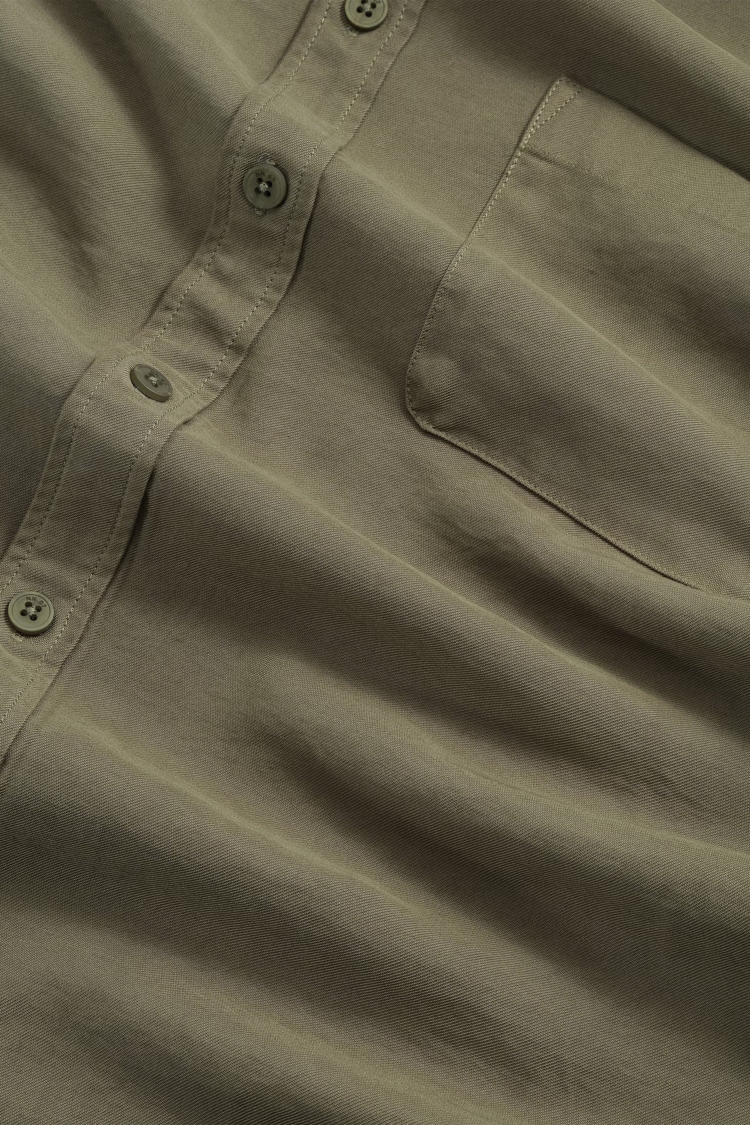 NN07 Deon - Drapey Viscose Blend Shirt - Capers
