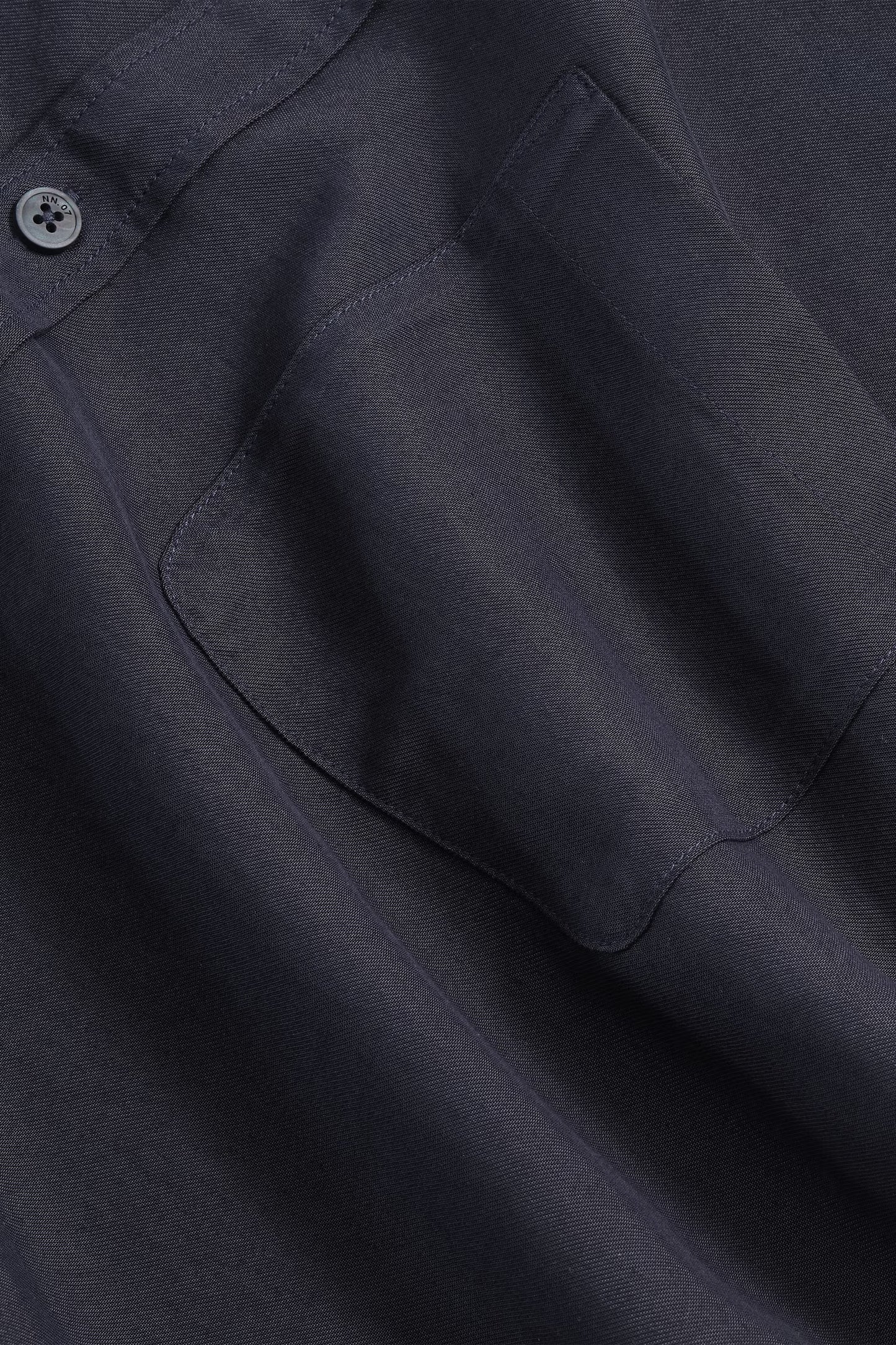 Deon Drapey Viscose Blend Shirt - Navy Blue