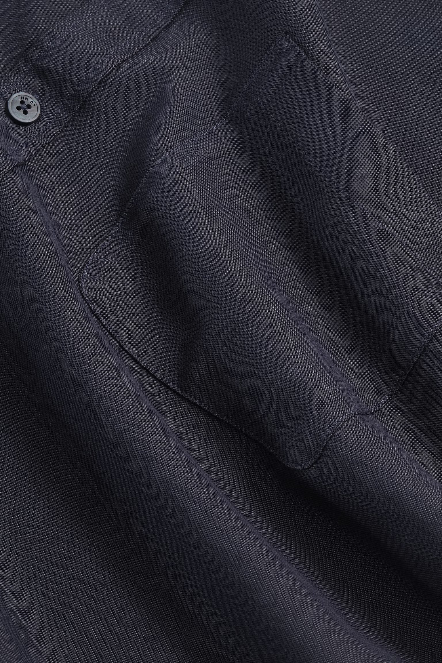 NN07 Deon Drapey Viscose Blend Shirt - Navy Blue