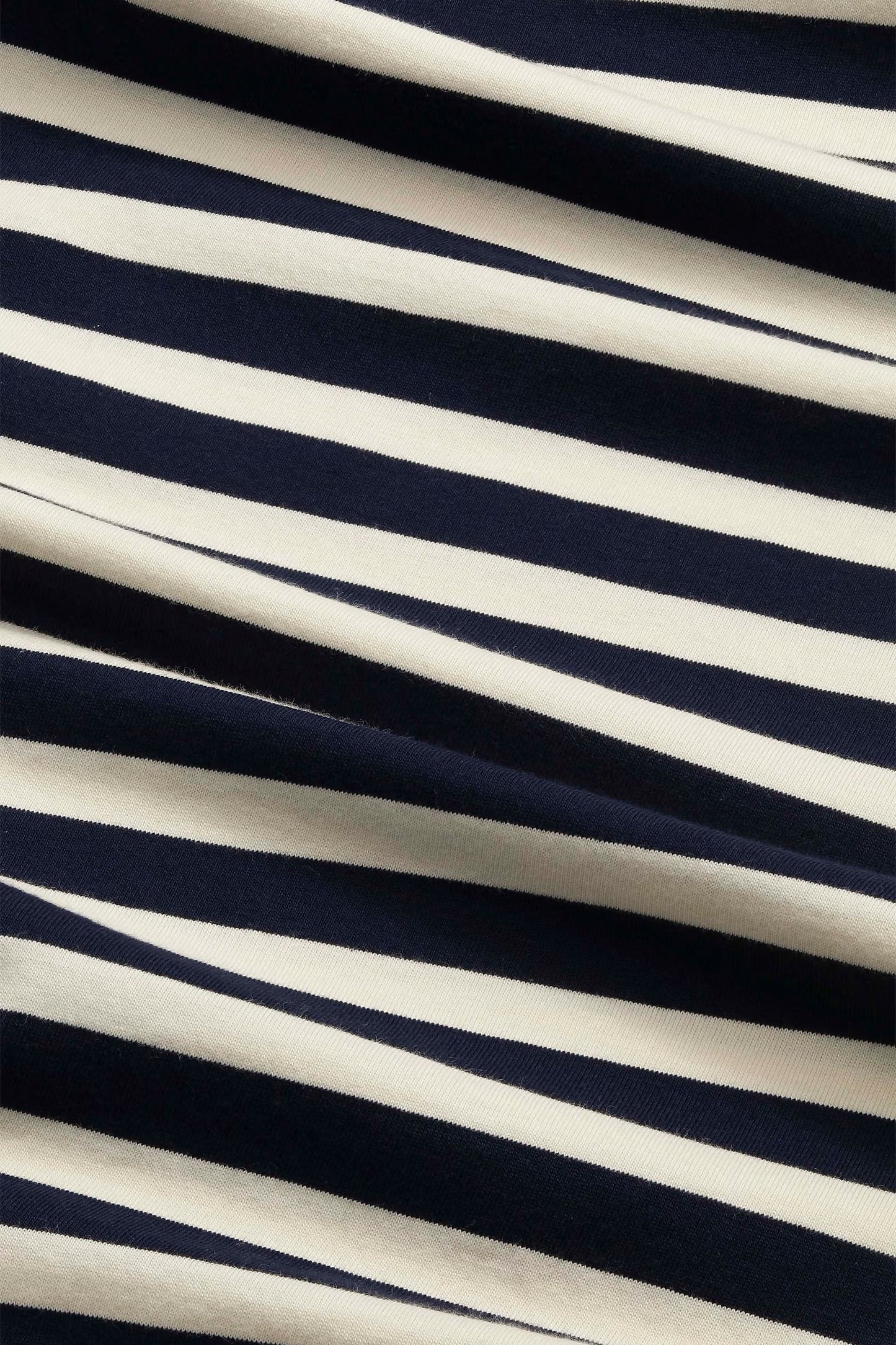 Lionel Long Staple Cotton Tee - Navy Stripe