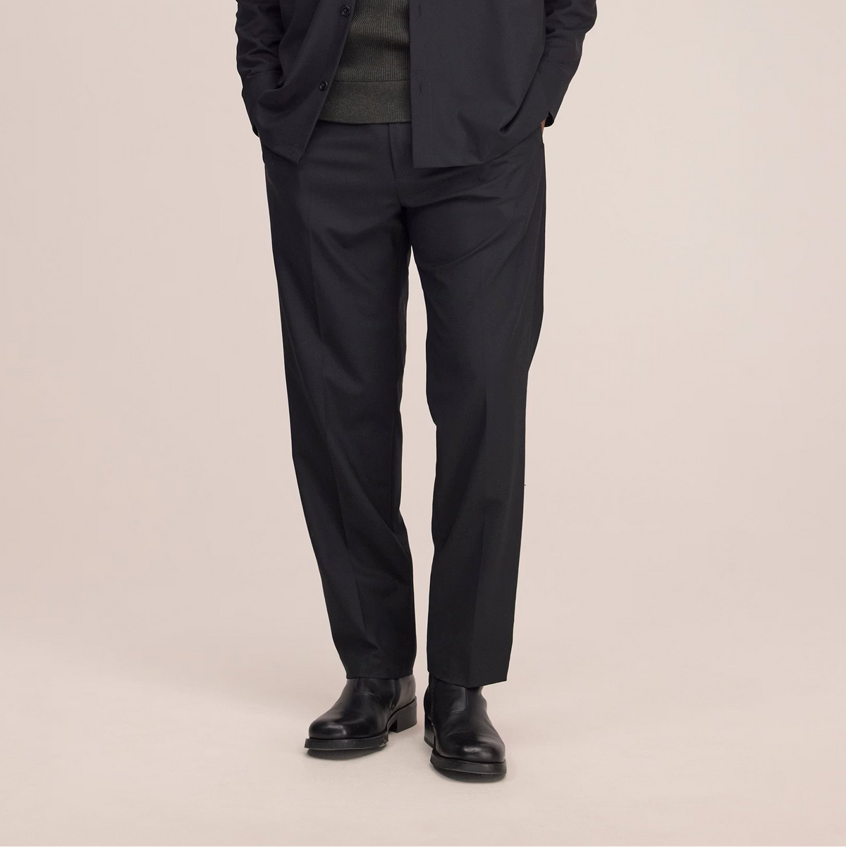 Brendan Tapered Leg Regular Fit Pant - Black