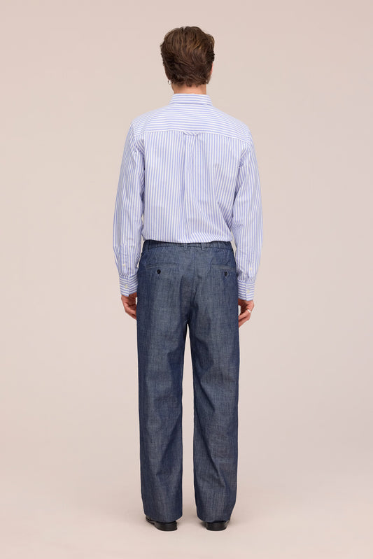 Colby Regular Fit Oxford Shirt - Cobalt Stripe