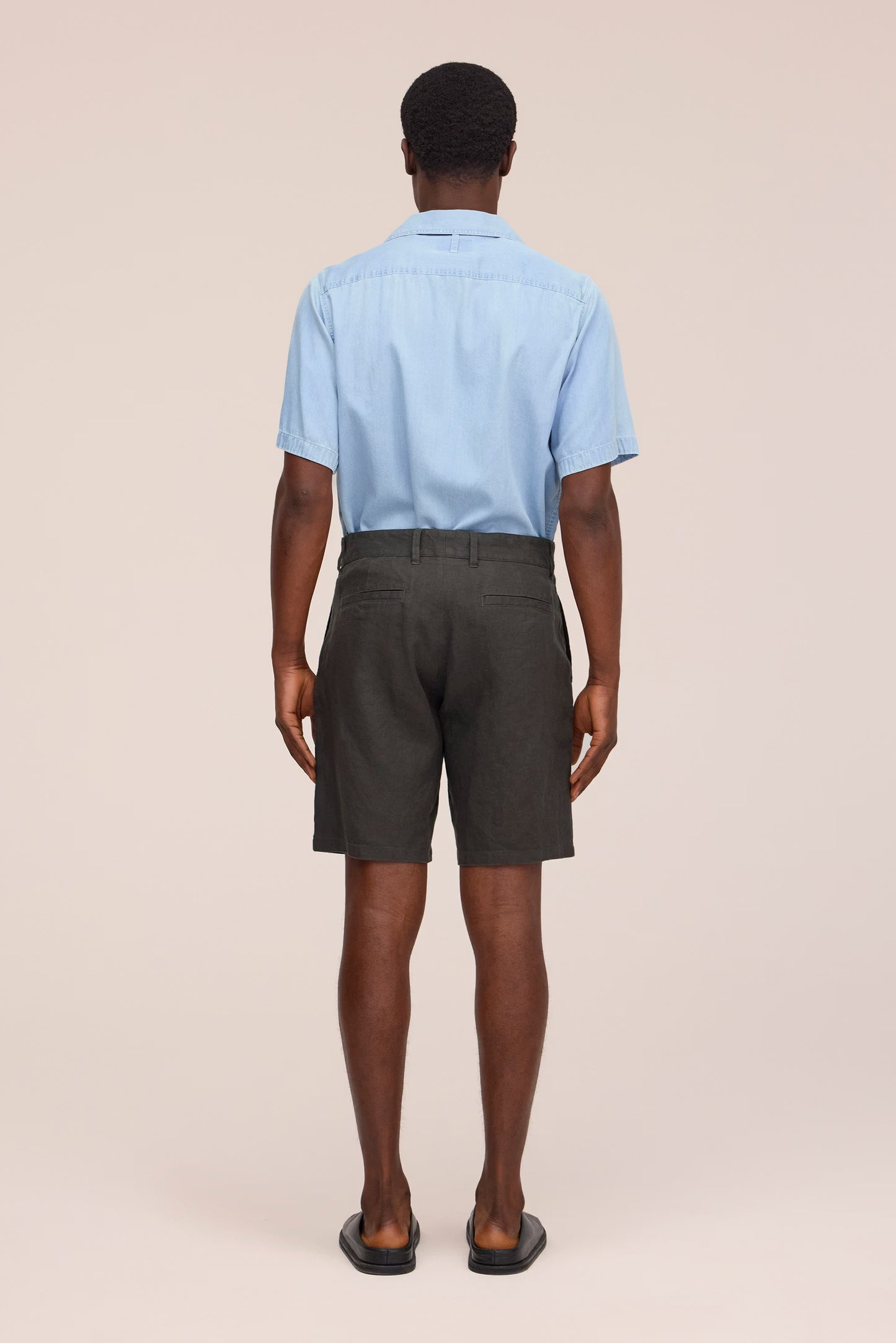 Aden Shorts Linen - Dark Army