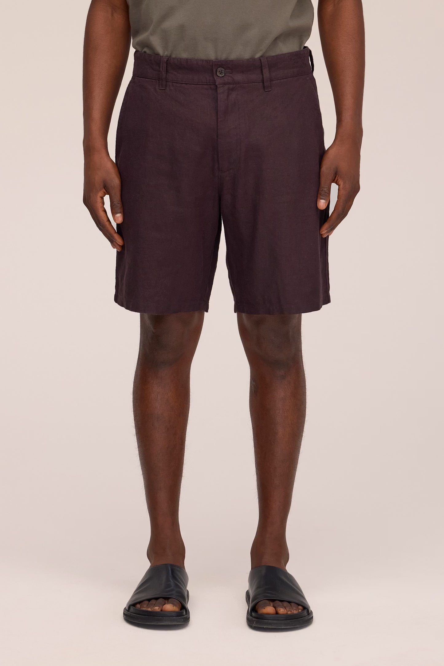Aden Shorts Linen - Dusky Port