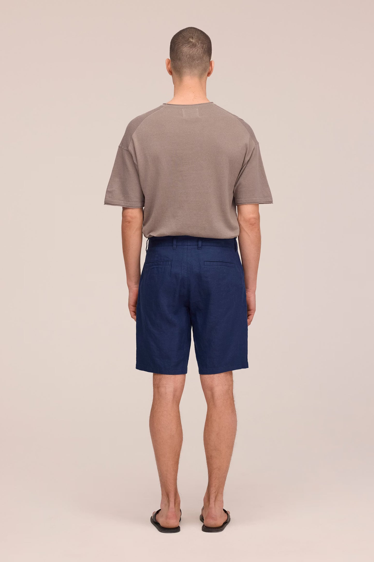 Aden Shorts Linen - Navy Blue
