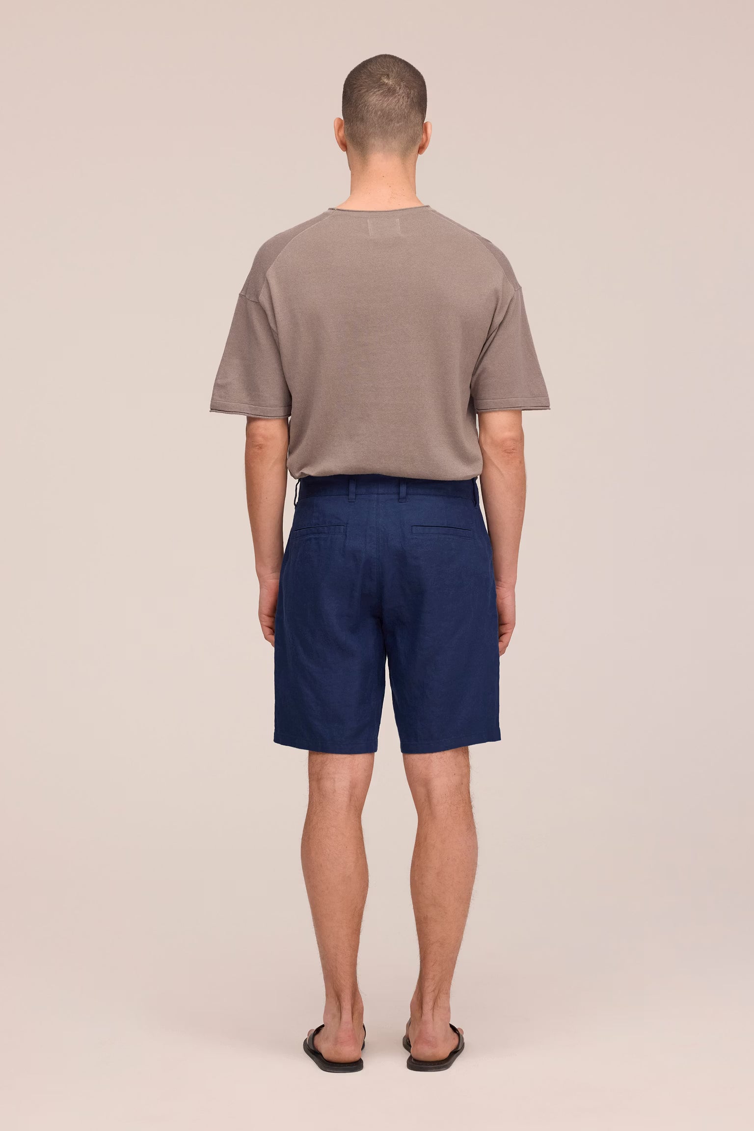 NN07 Aden Shorts Linen - Navy Blue