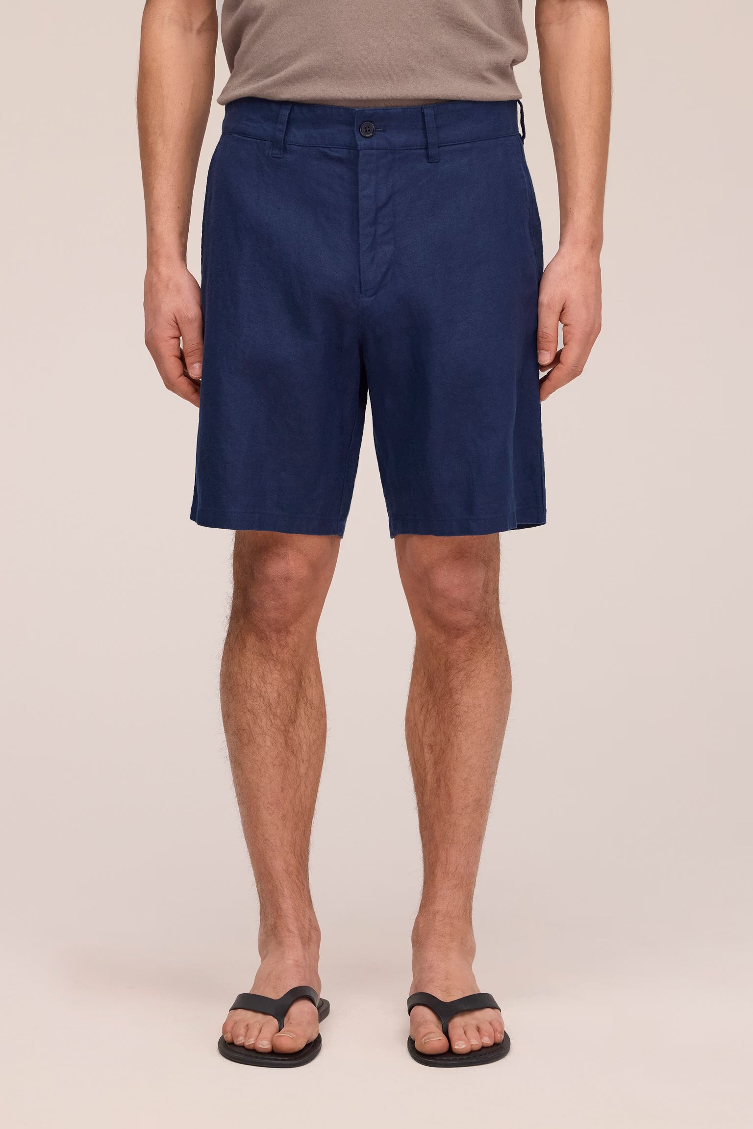 NN07 Aden Shorts Linen - Navy Blue