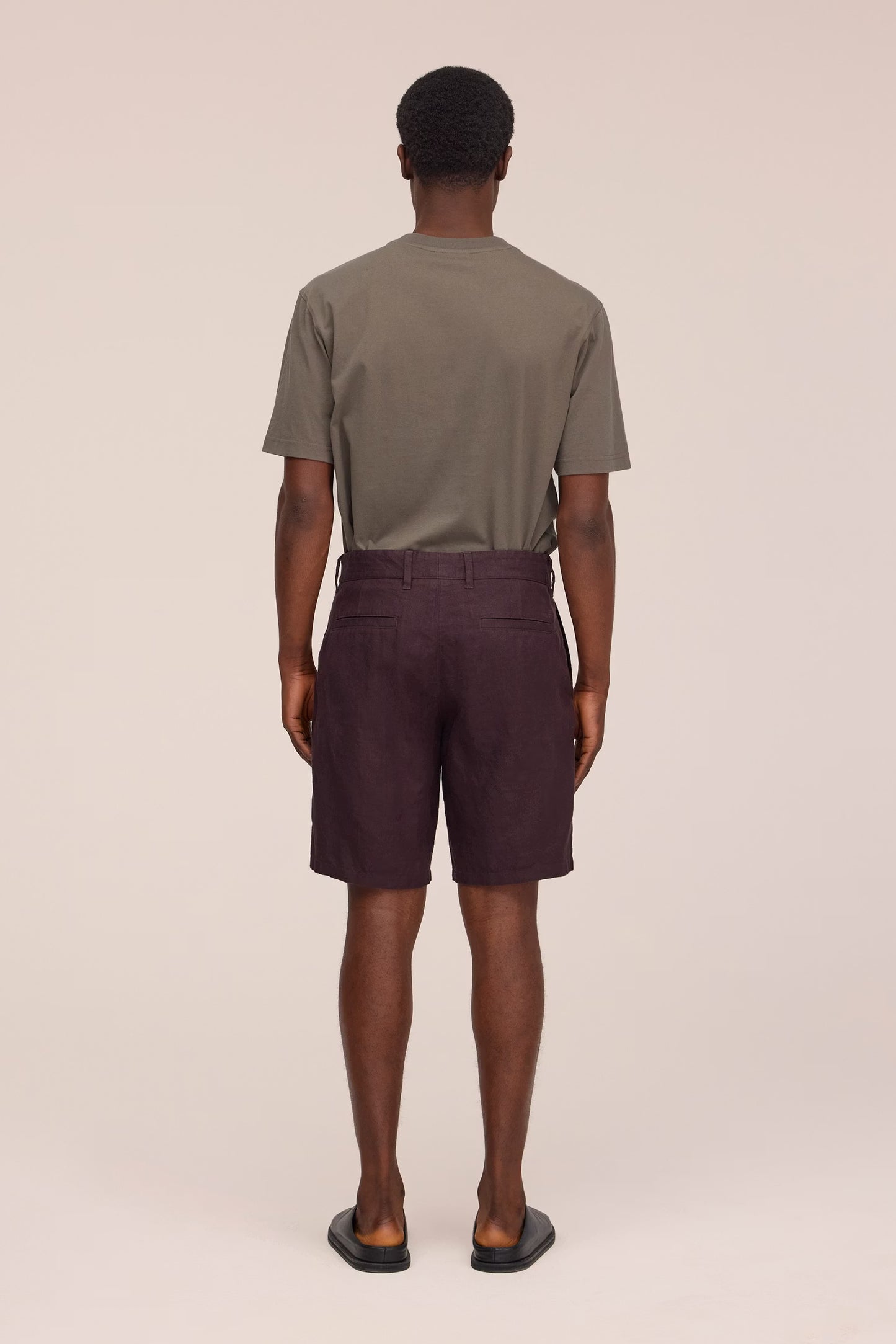 Aden Shorts Linen - Dusky Port