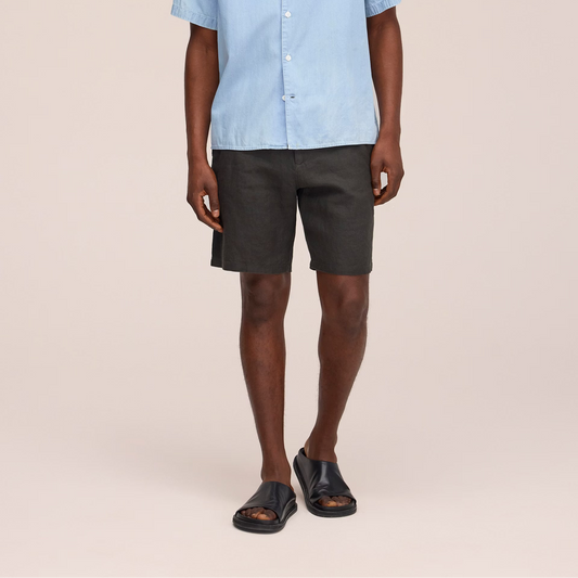 Aden Shorts Linen - Dark Army