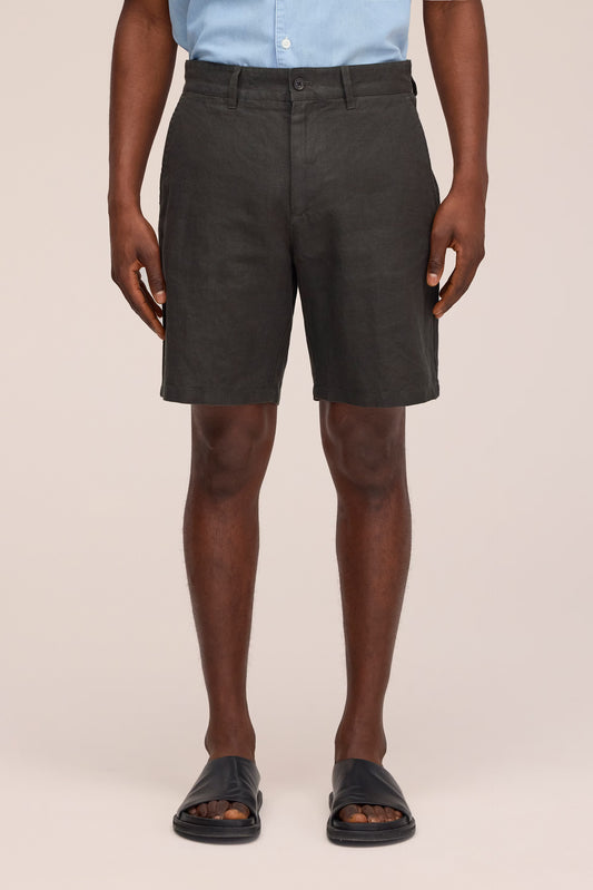 Aden Shorts Linen - Dark Army