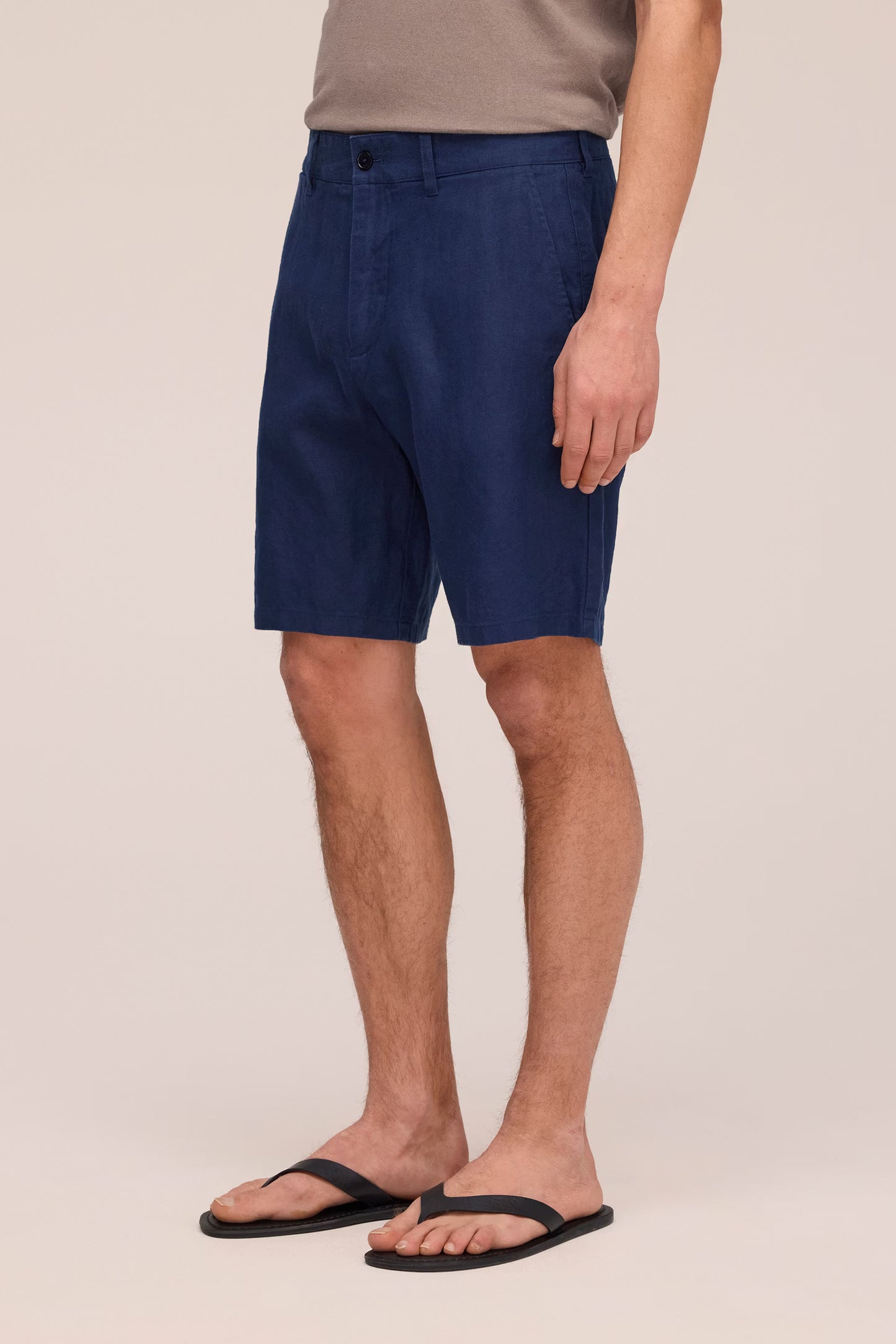 Aden Shorts Linen - Navy Blue