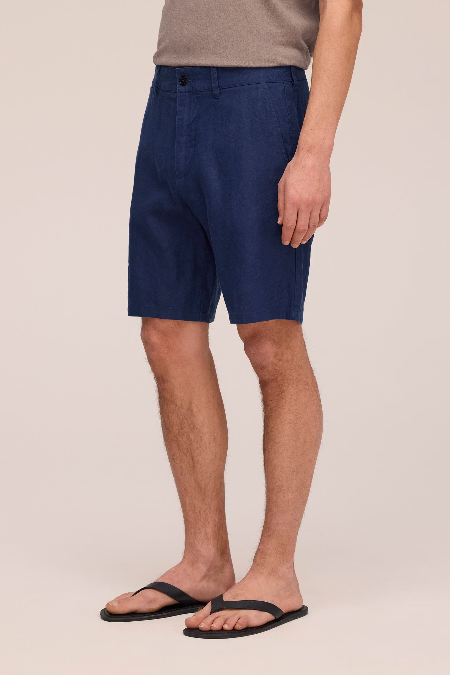 NN07 Aden Shorts Linen - Navy Blue