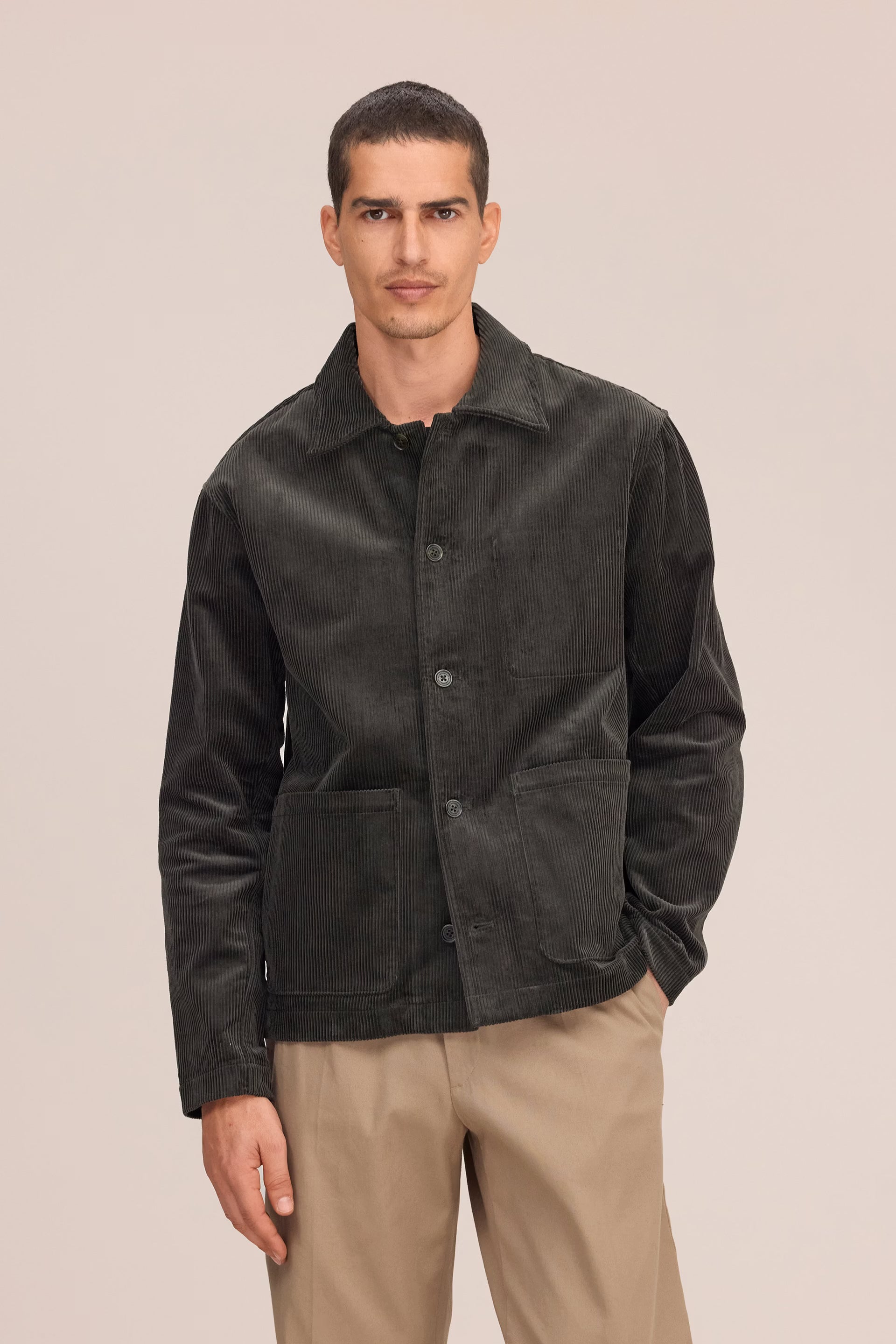 NN07 Morgan Hybrid Cotton Jacket - Dark Army