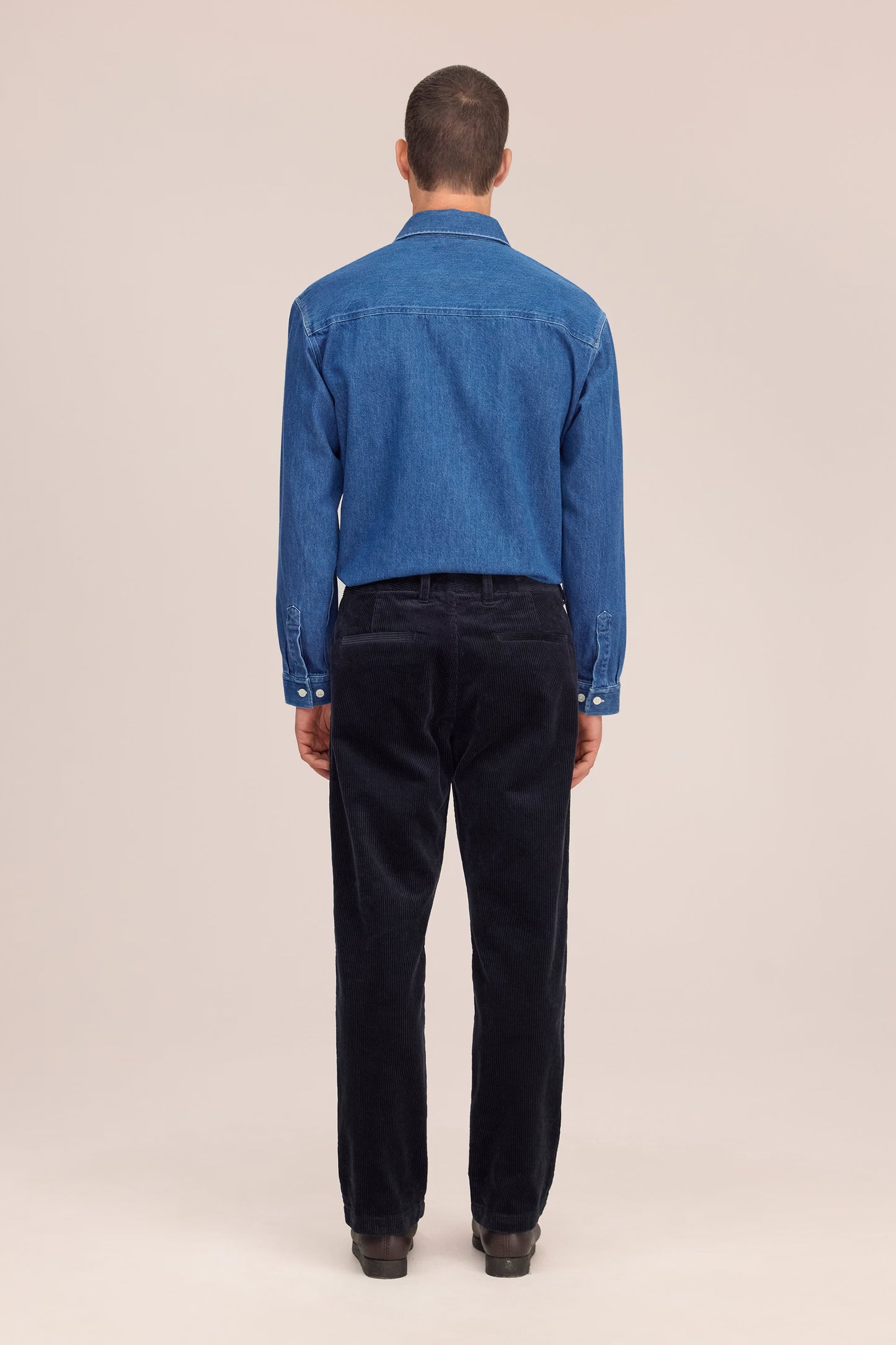 Aden Straight Leg Regular Fit Corduroy Chino - Marine Navy