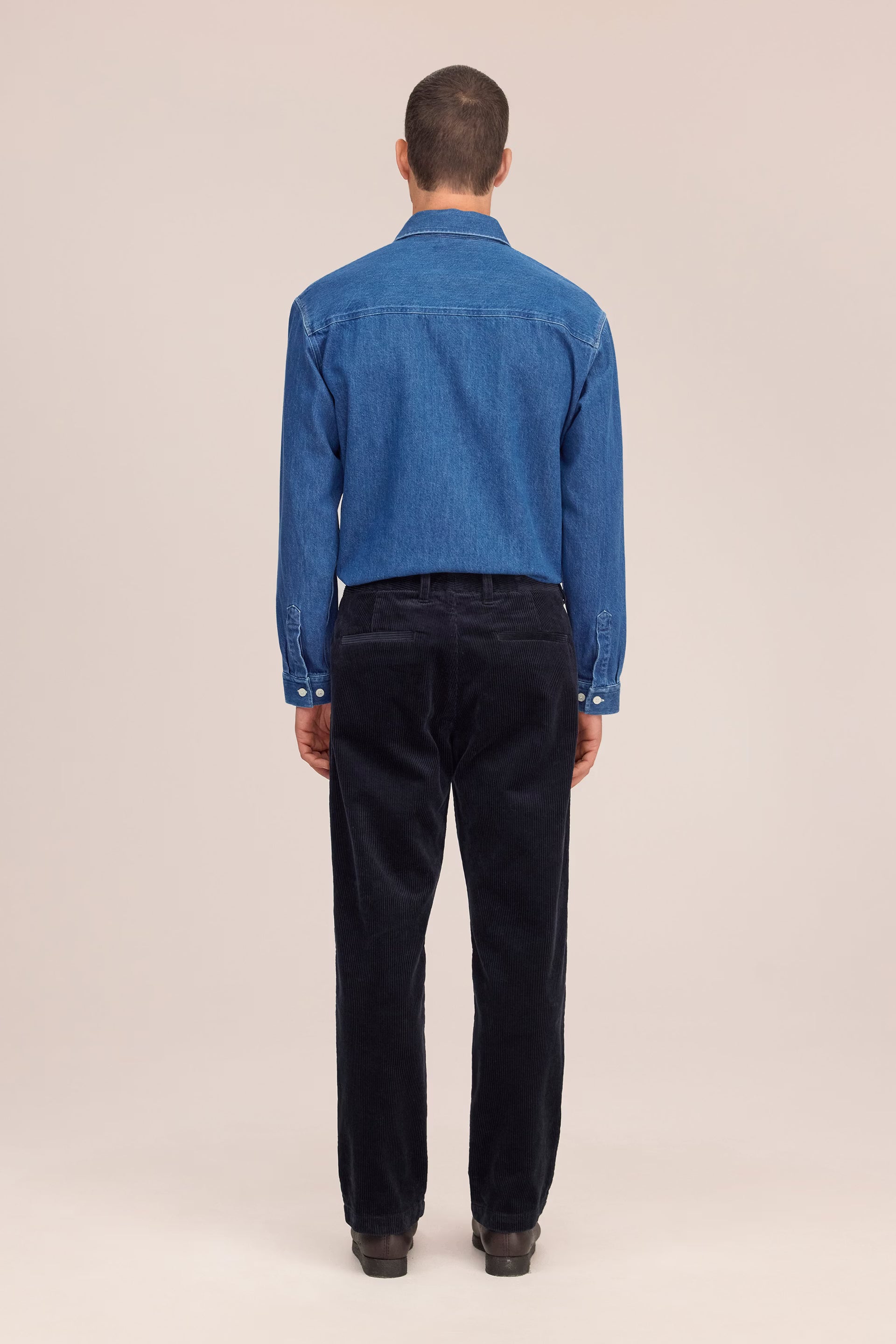 NN07 Aden Straight Leg Regular Fit Corduroy Chino - Marine Navy