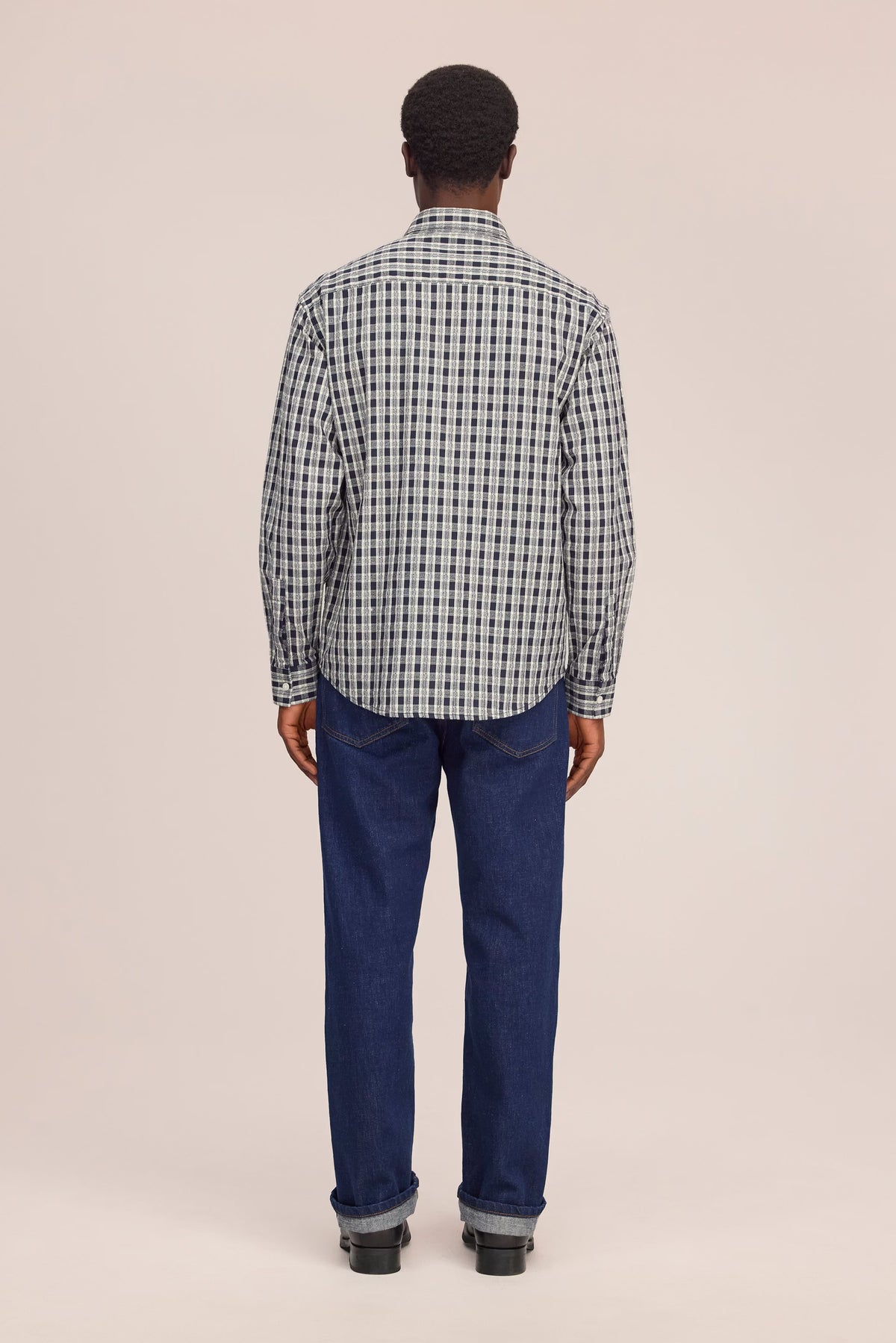 Deon Mouline Shirt - Navy Blue
