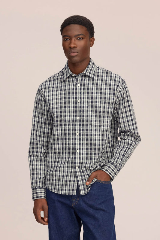 Deon Mouline Shirt - Navy Blue