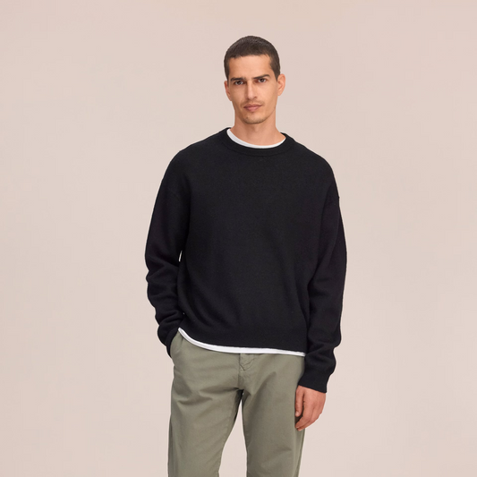 Jasper Boiled Wool Sweater - Black