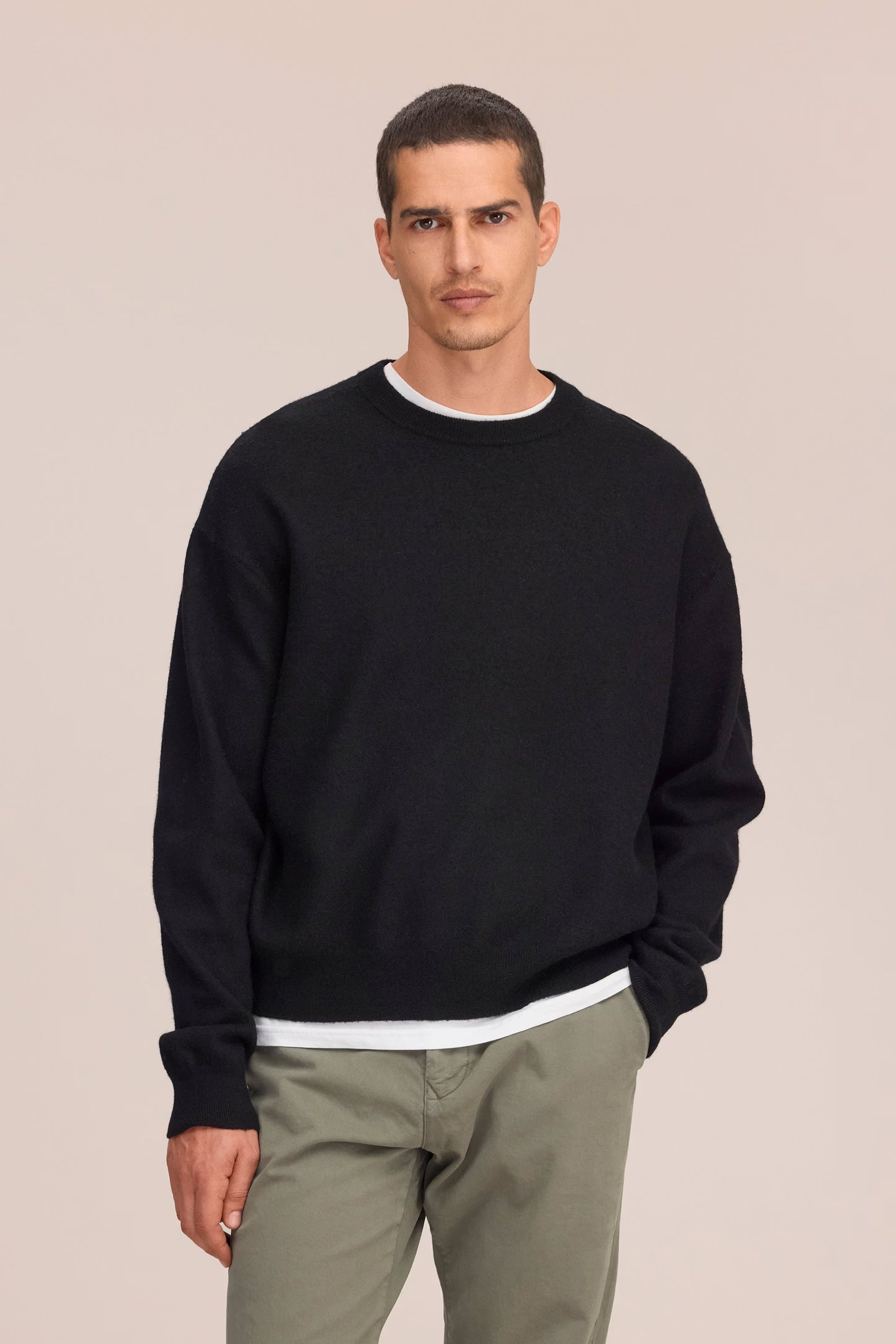 Jasper Boiled Wool Sweater - Black