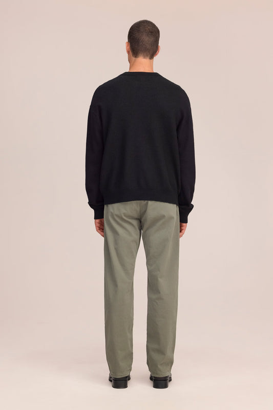 Jasper Boiled Wool Sweater - Black