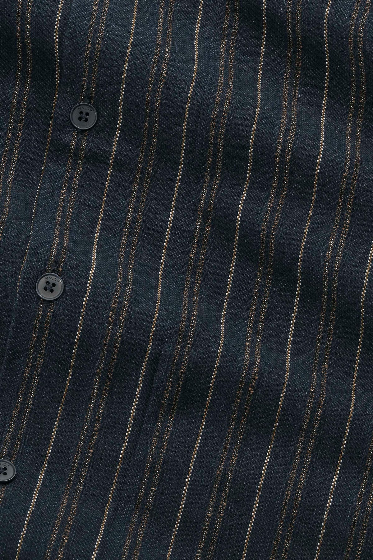 Reed Striped Overshirt - Navy Blue