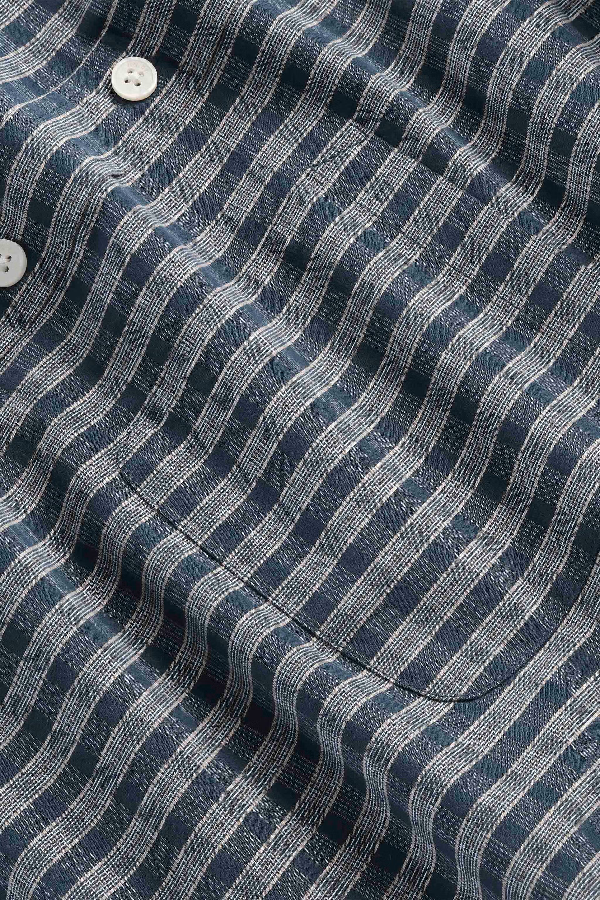 NN07 Deon Checkered Organic Cotton Shirt - Navy Check