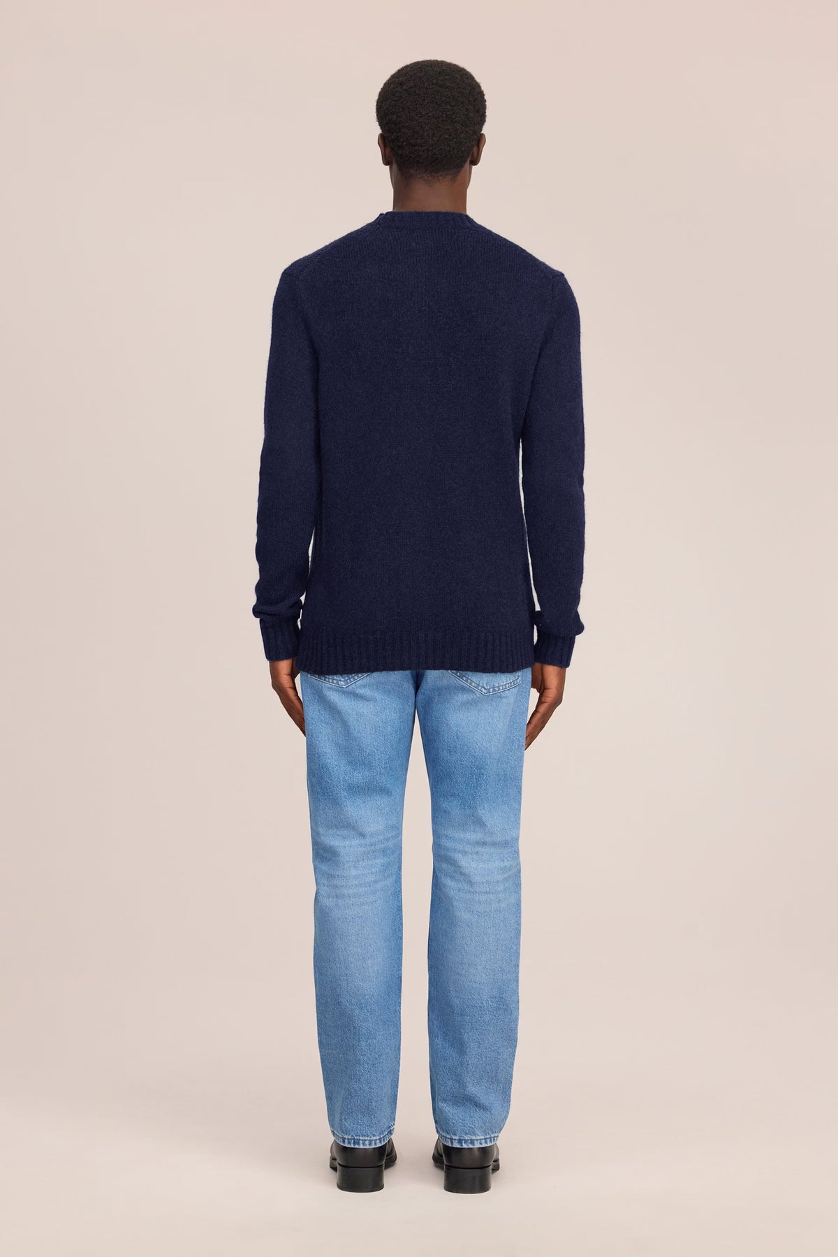 NN07 Lee Lightweight Merino Wool Sweater - Navy Blue