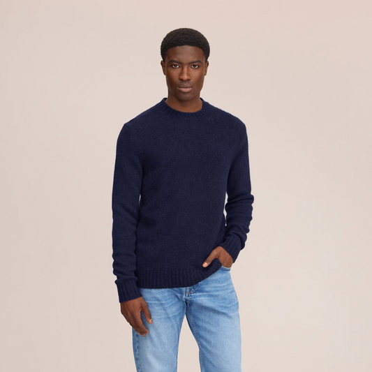Lee Lightweight Merino Wool Sweater - Navy Blue